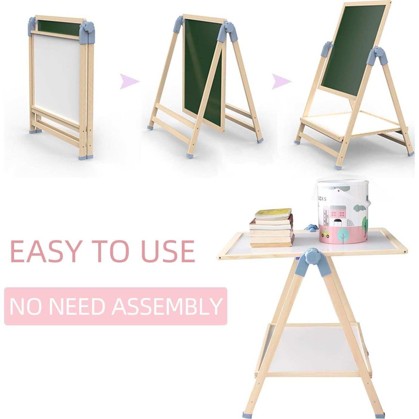 Caballete de Arte QZMTOY para Niños Ajustable 60-100cm