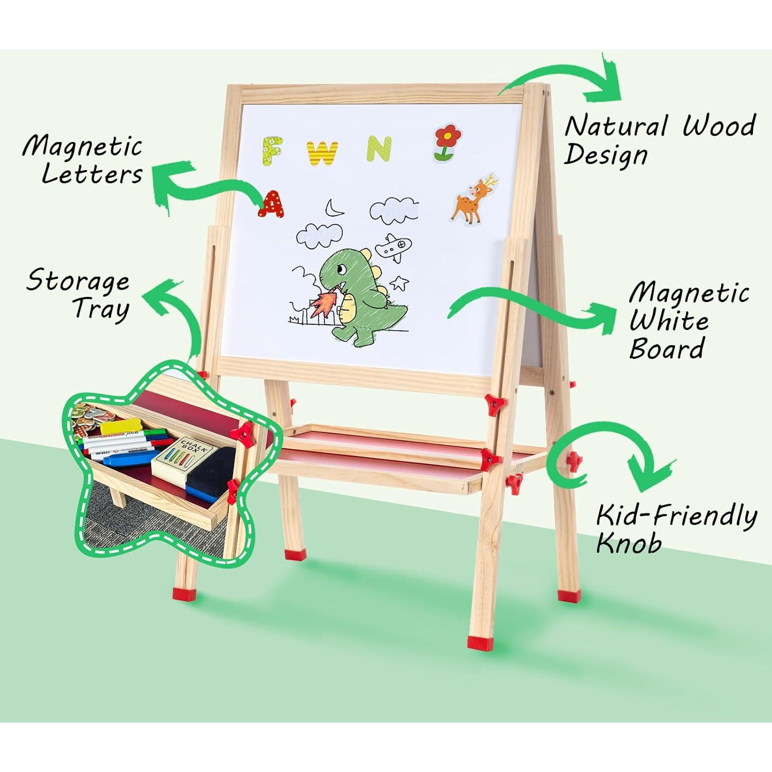 Caballete de Pintura Plegable OMOTIYA para Niños 100 cm