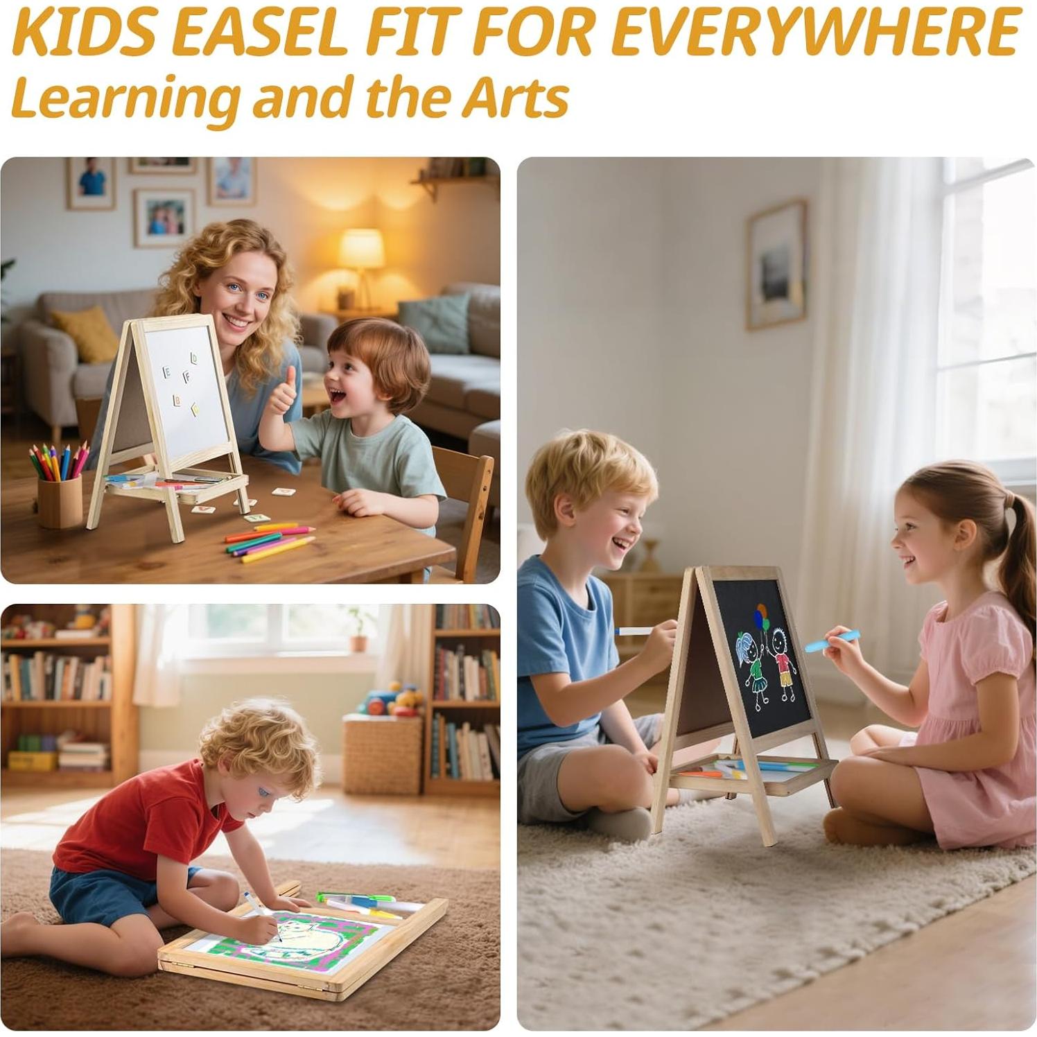 Caballete Educativo Doble Cara Kileubuto para Niños 2-4 Años