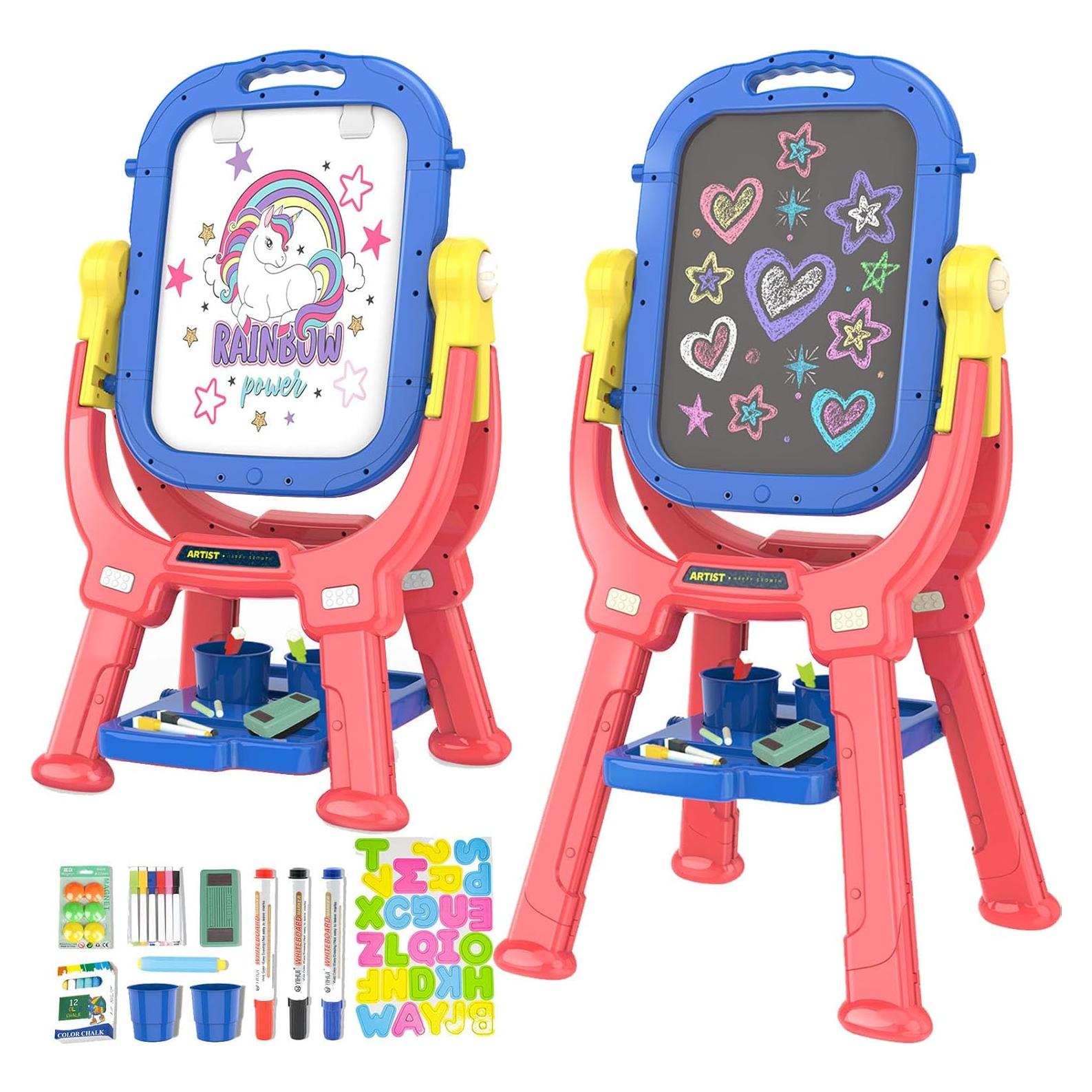 Caballete de Arte Victostar Ajustable Doble Cara para Niños