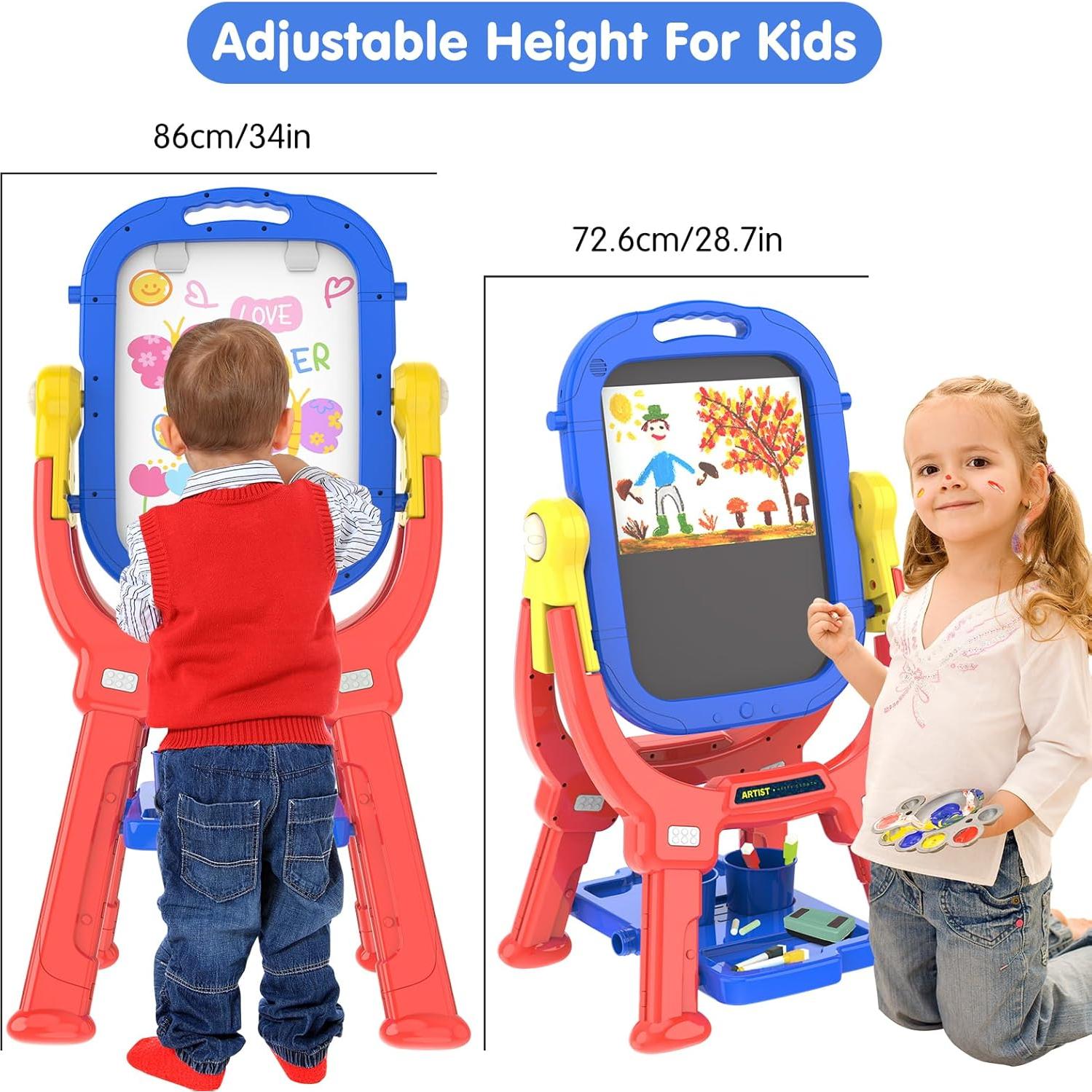 Caballete de Arte Victostar Ajustable Doble Cara para Niños