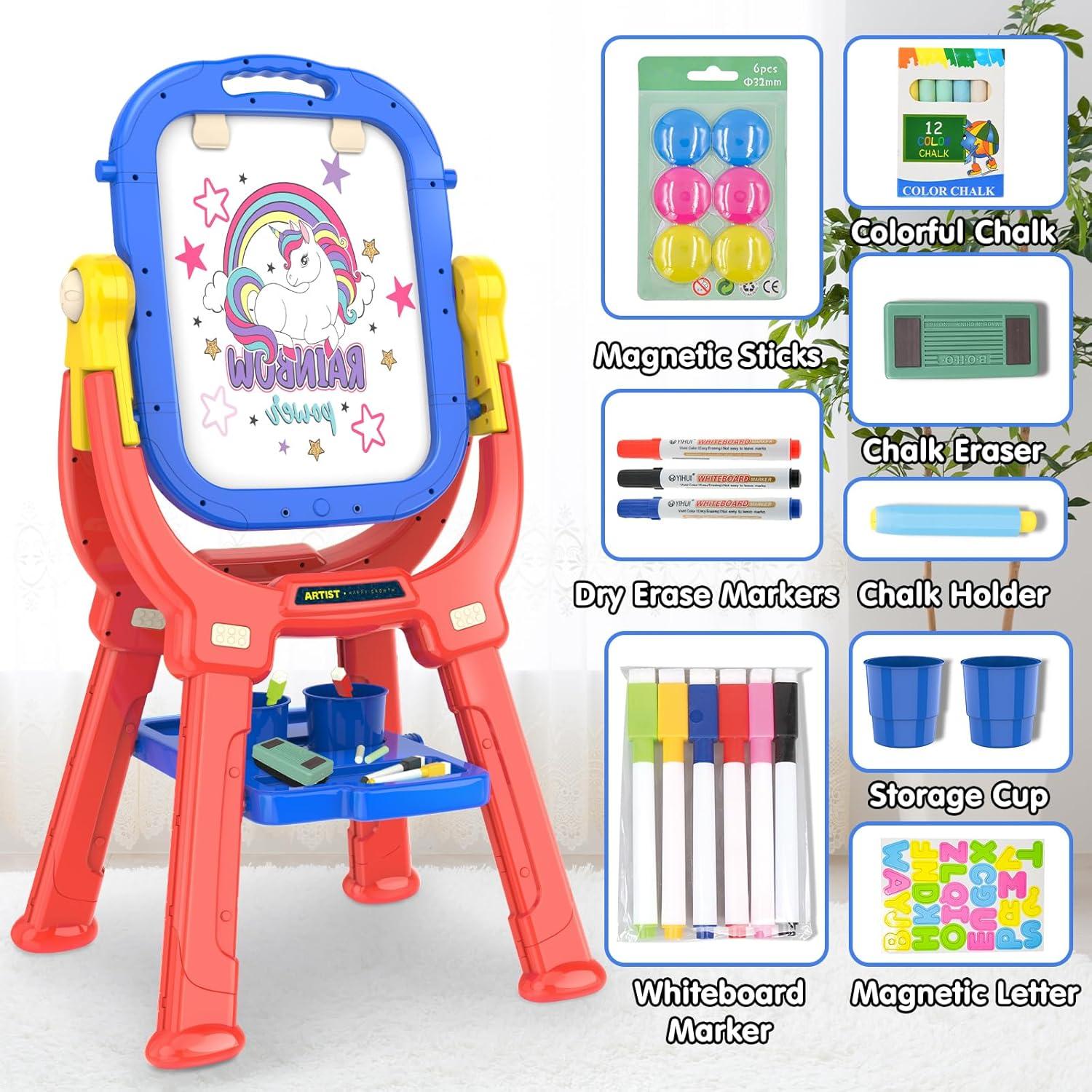 Caballete de Arte Victostar Ajustable Doble Cara para Niños