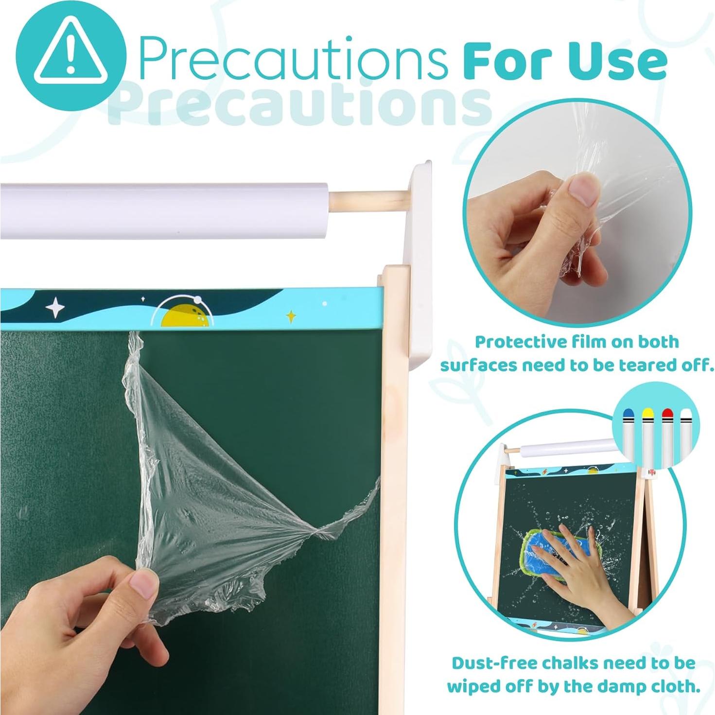 Joyooss Art Easel for Kids,Double Sided Wooden with 98+ Accessories Kids Easel Drawing Board with Magnetic Chalkboard,Dry Erase White Board & Paper Roll Paint Art Easel for Kid Age 2-4 4-8 9-12