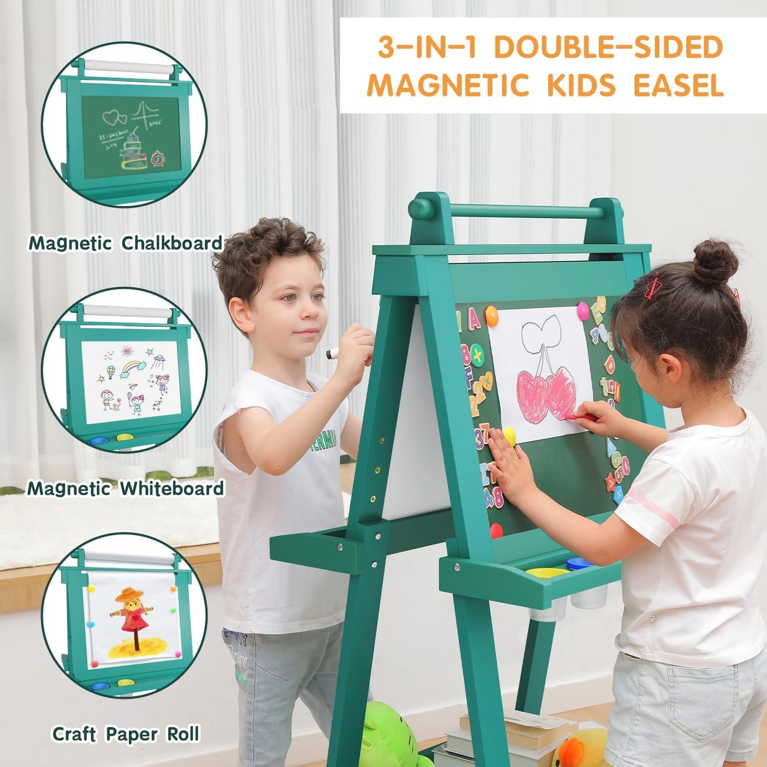 Caballete Deluxe Plegable JUZBOT para Niños Verde 60x53.5cm