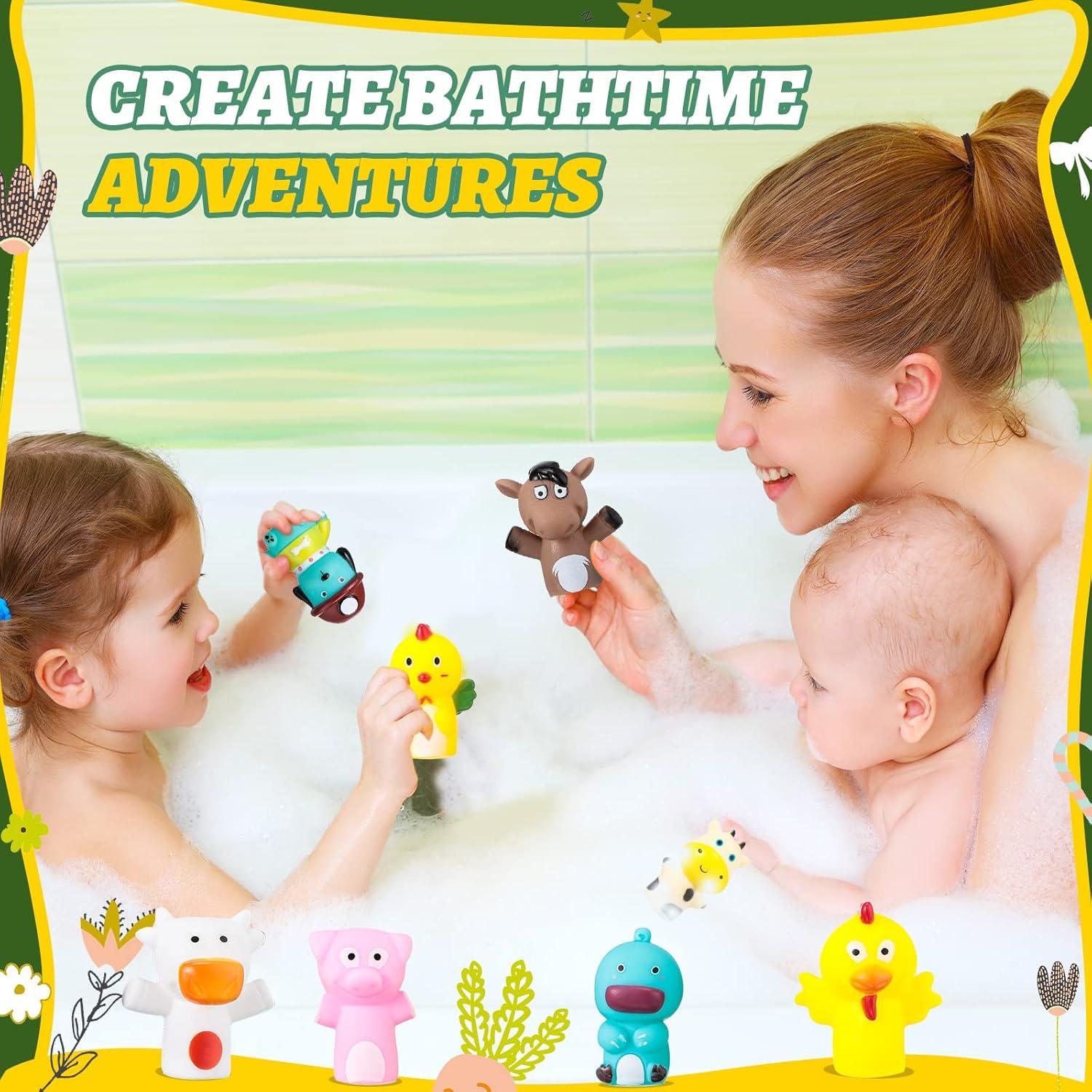 10 Títeres de Dedo de Goma Chengu Animales de Granja 6.35 cm