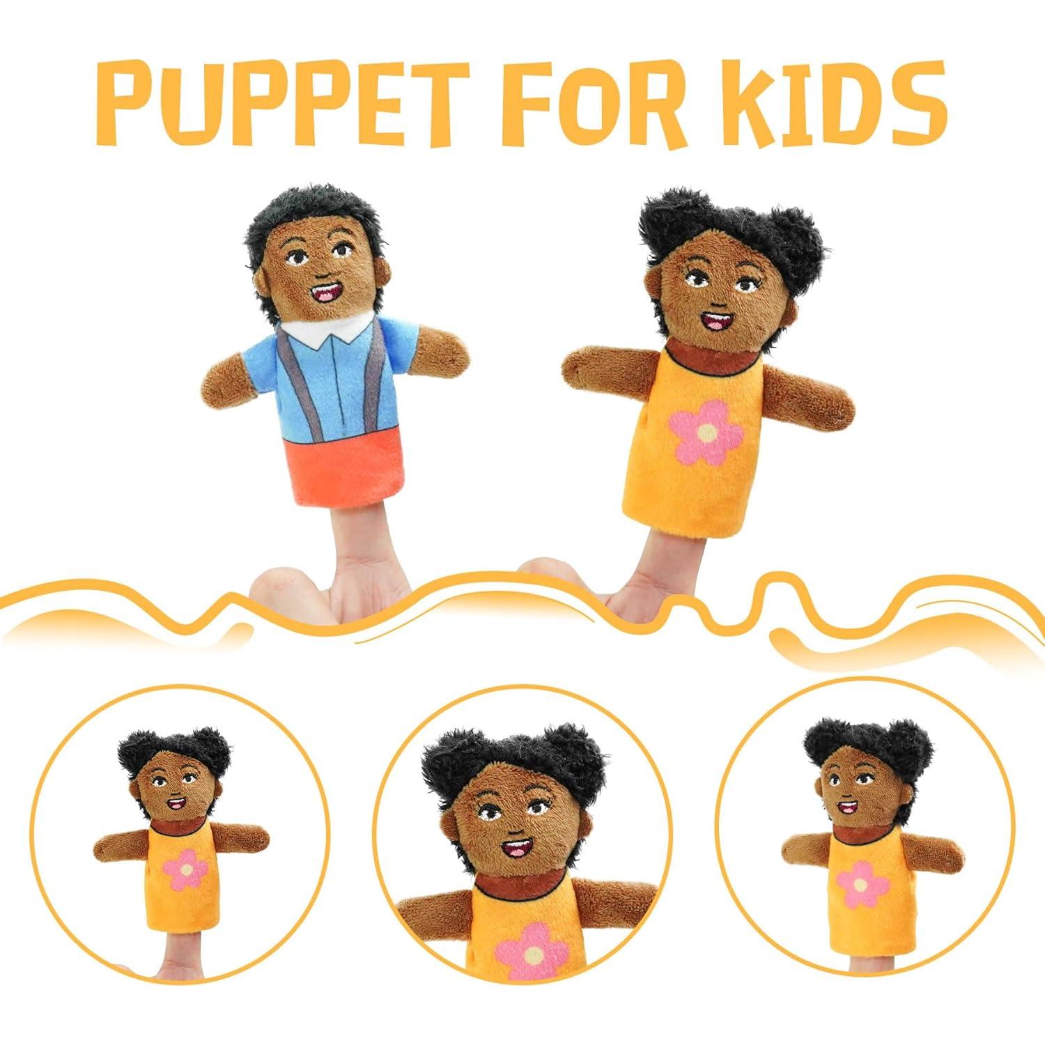 Títeres de Dedo Justqunseen, 6 Piezas Familiares de Peluche