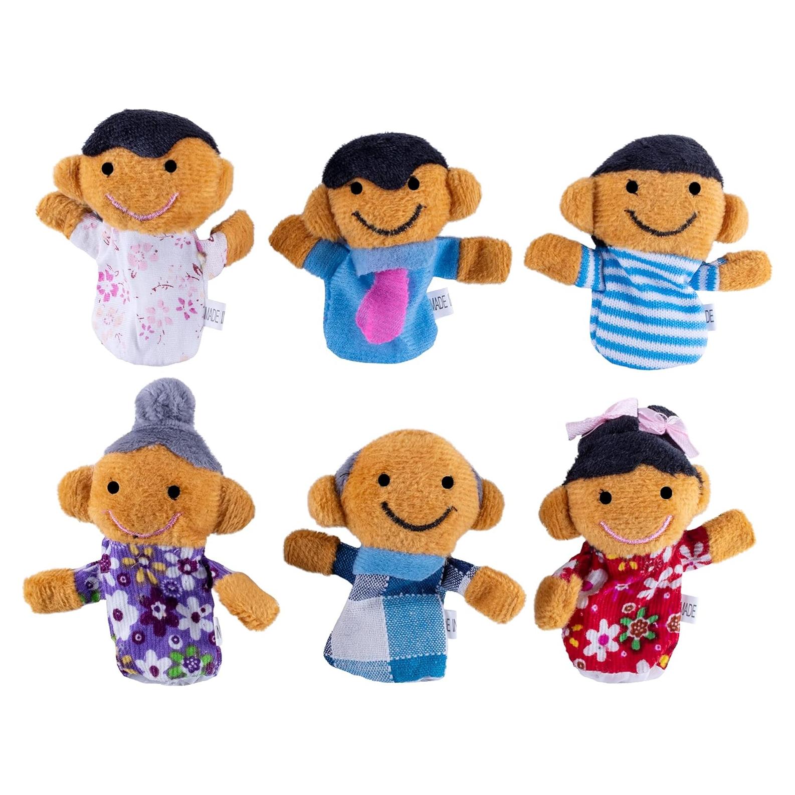 Títeres de Dedo Super Z Outlet - Familia 3, 6 Piezas