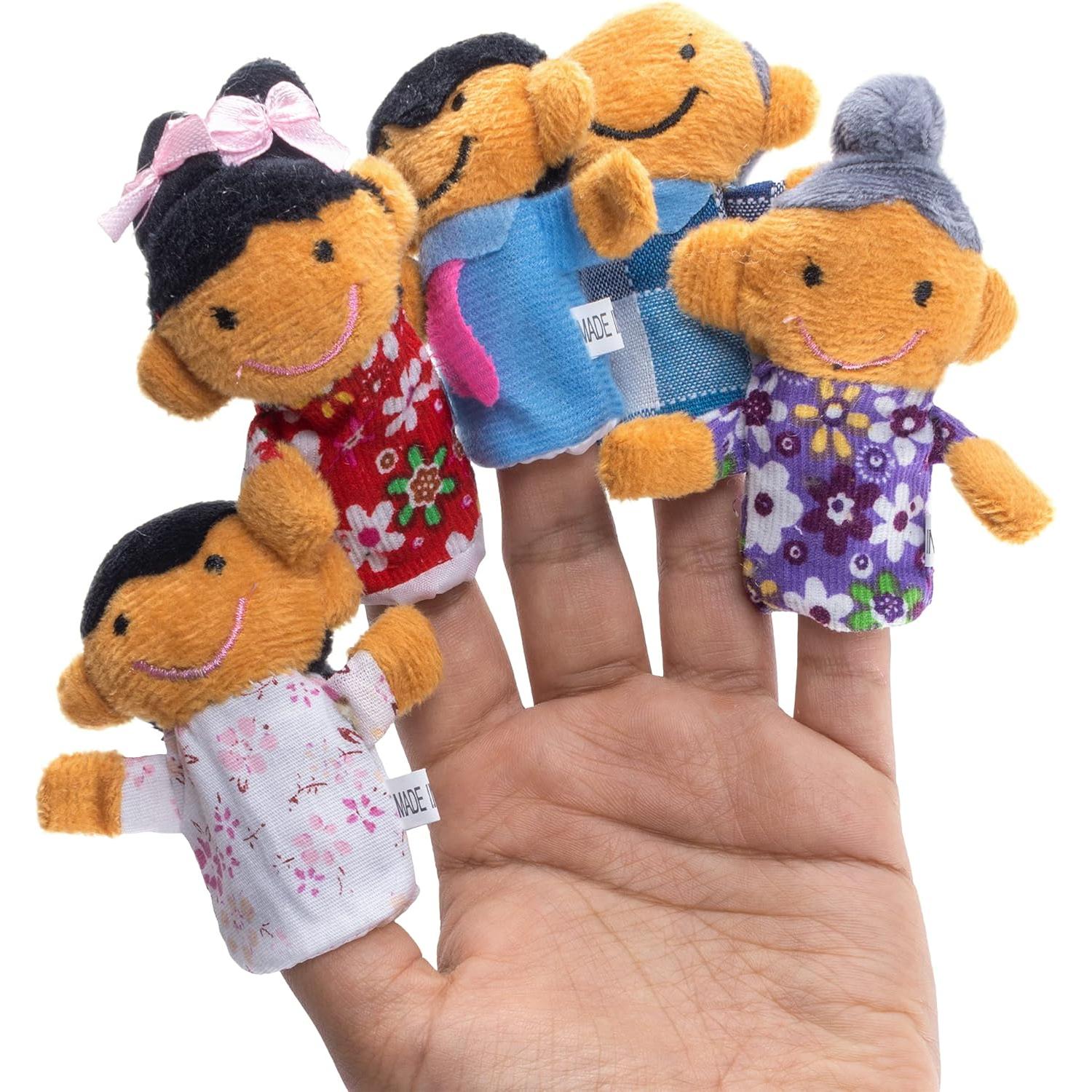 Títeres de Dedo Super Z Outlet - Familia 3, 6 Piezas