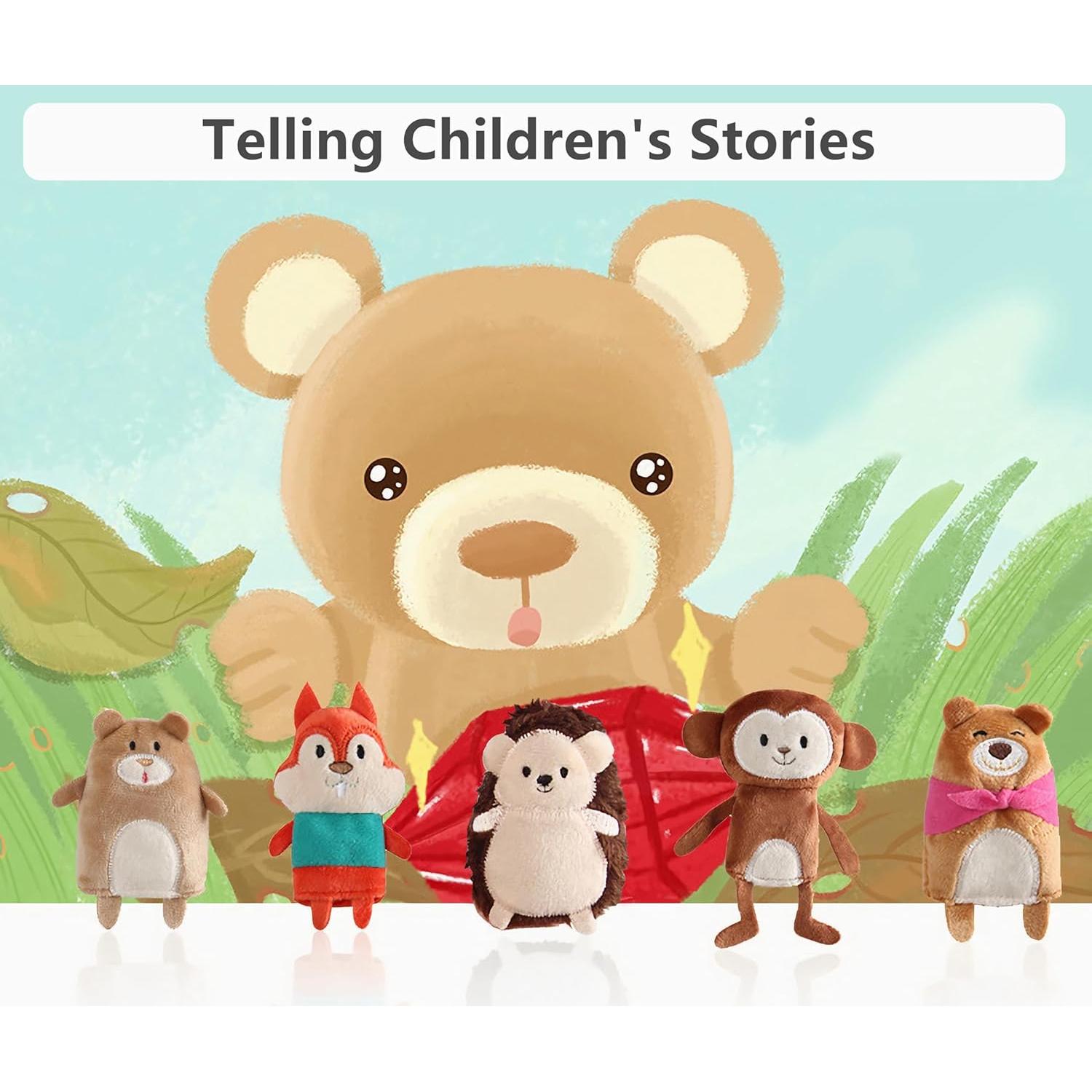 Títeres de Dedo de Animales LOMTRATS - 5 Monos Suaves