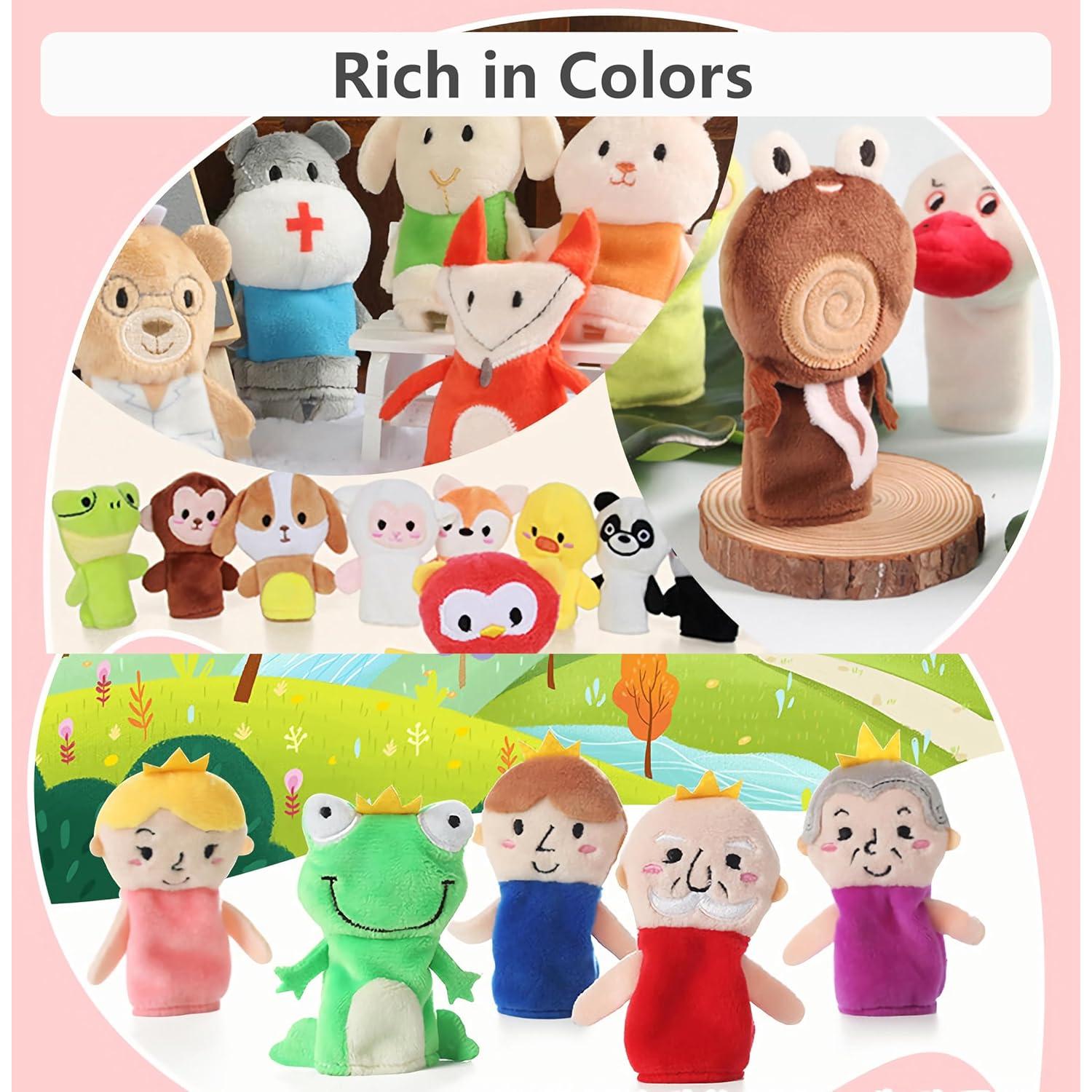 Títeres de Dedo de Animales LOMTRATS - 5 Monos Suaves