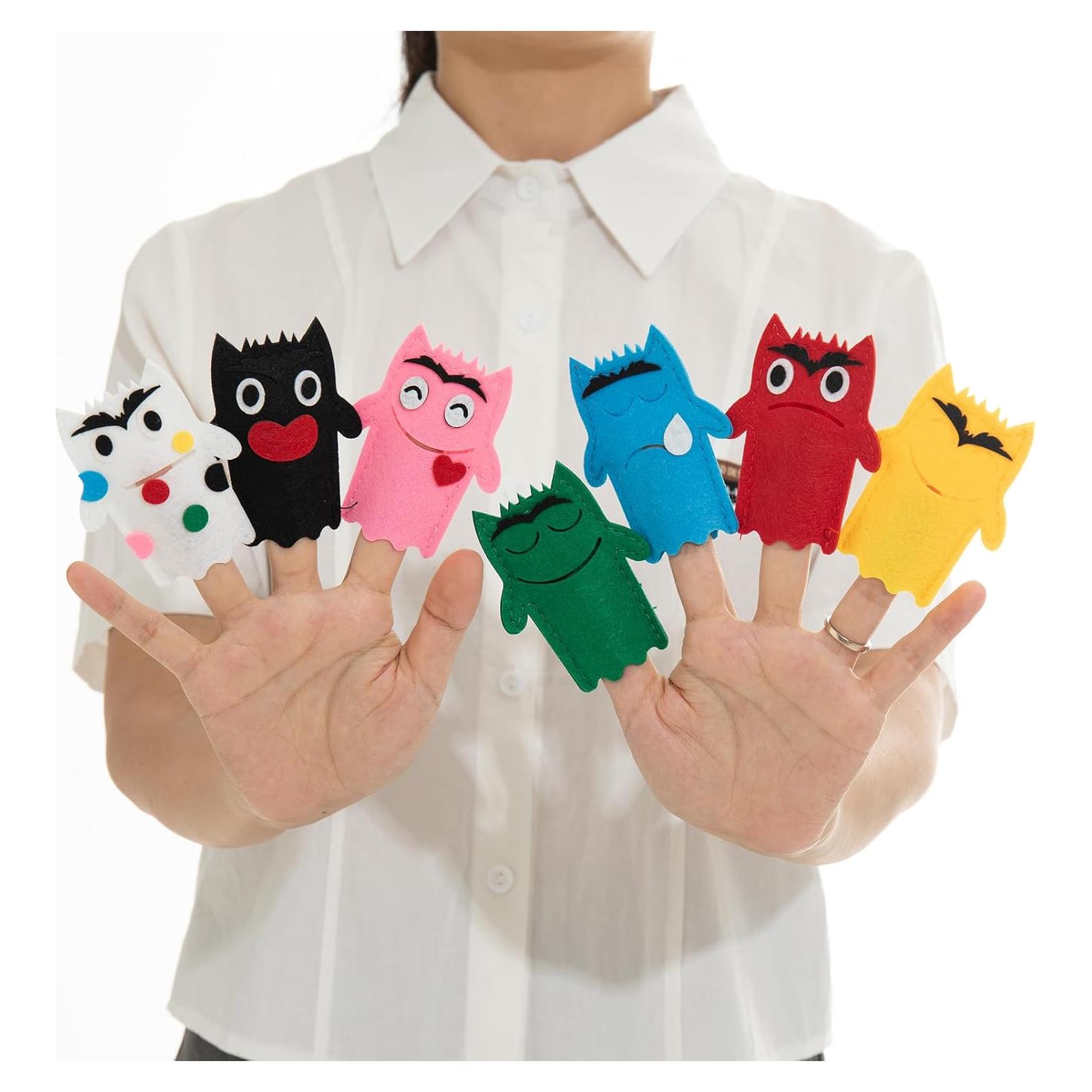Títeres de Dedo Monstruo de Emociones INF-STAR - 7 Piezas