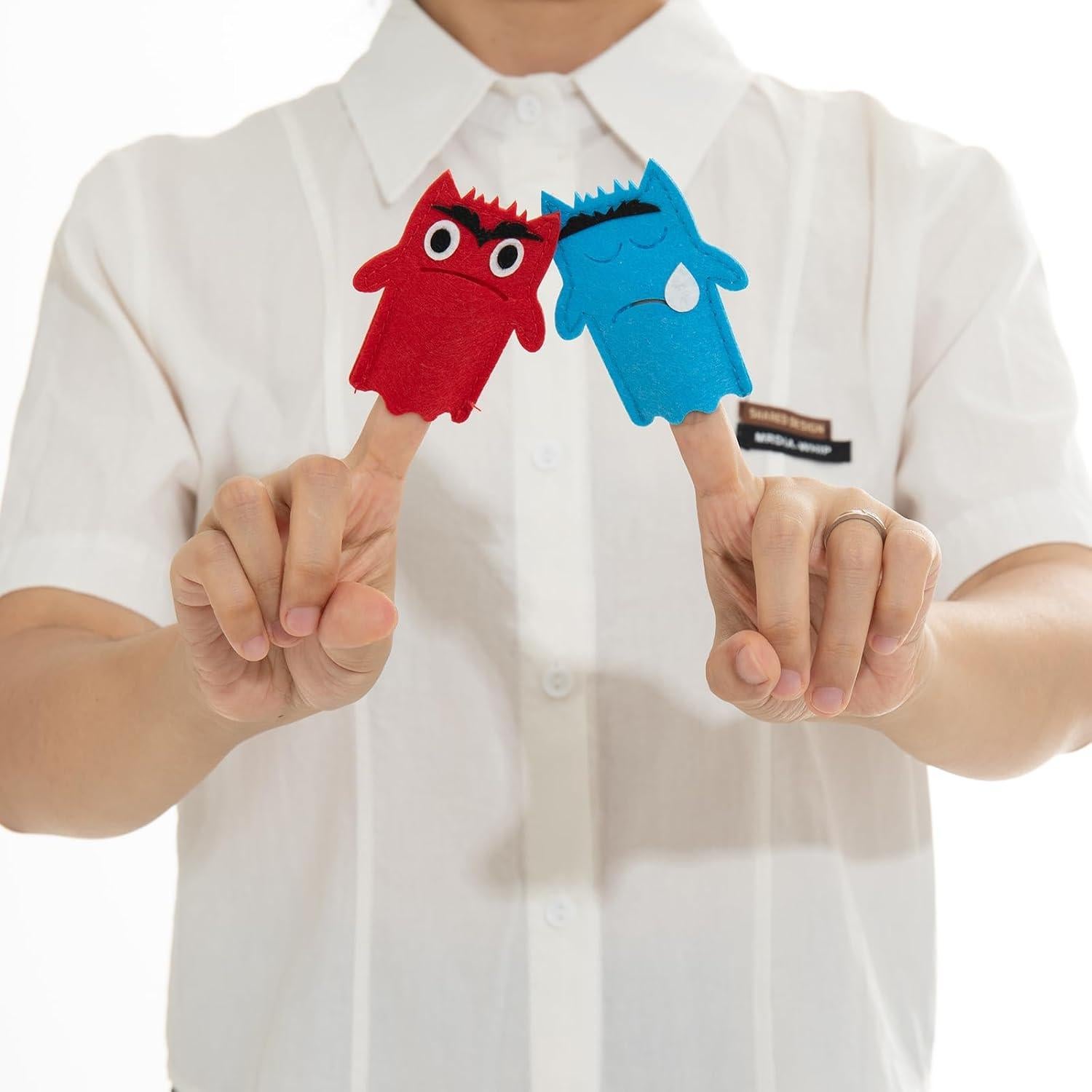 Títeres de Dedo Monstruo de Emociones INF-STAR - 7 Piezas