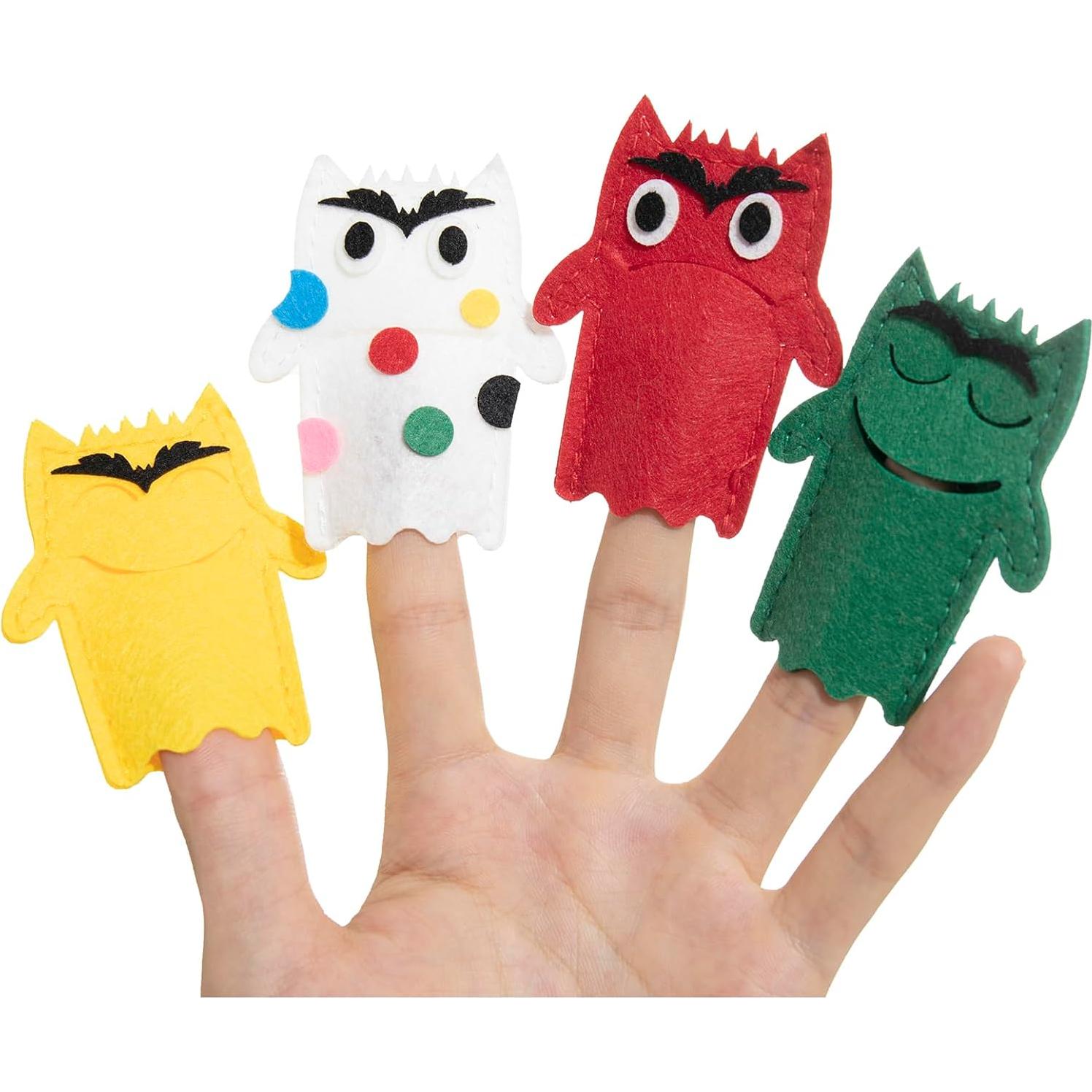 Títeres de Dedo Monstruo de Emociones INF-STAR - 7 Piezas