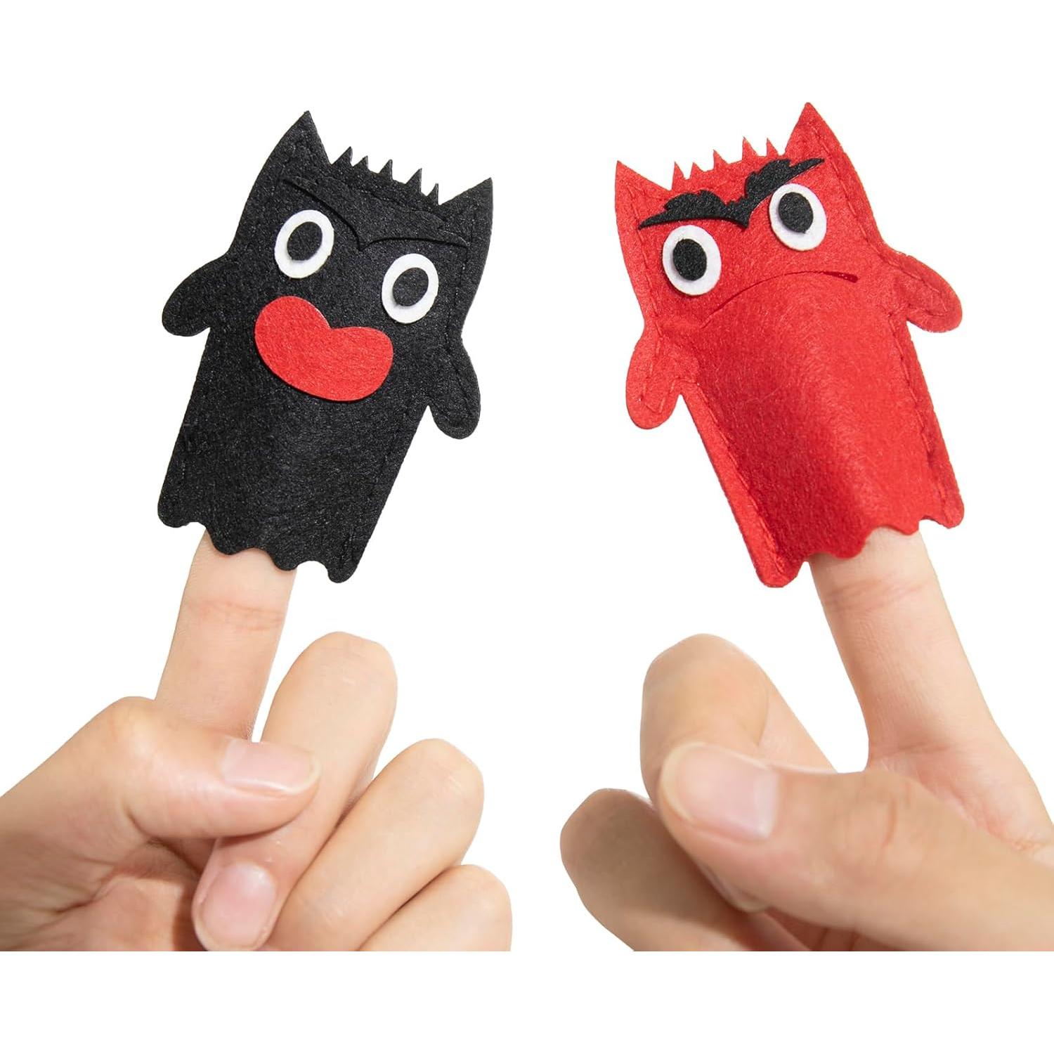 Títeres de Dedo Monstruo de Emociones INF-STAR - 7 Piezas