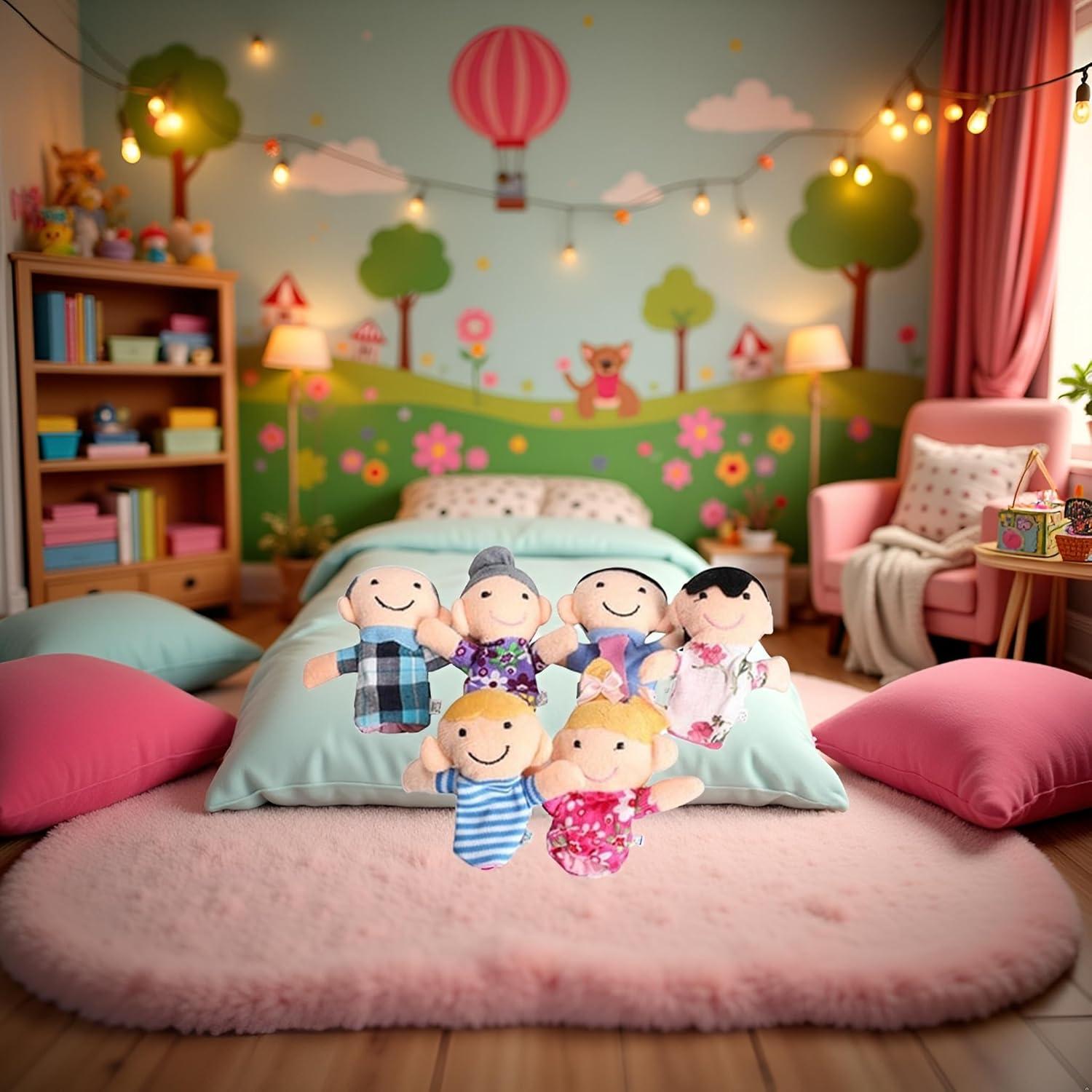 Juego de Títeres de Dedo Galepromot - 6 Piezas Familiares