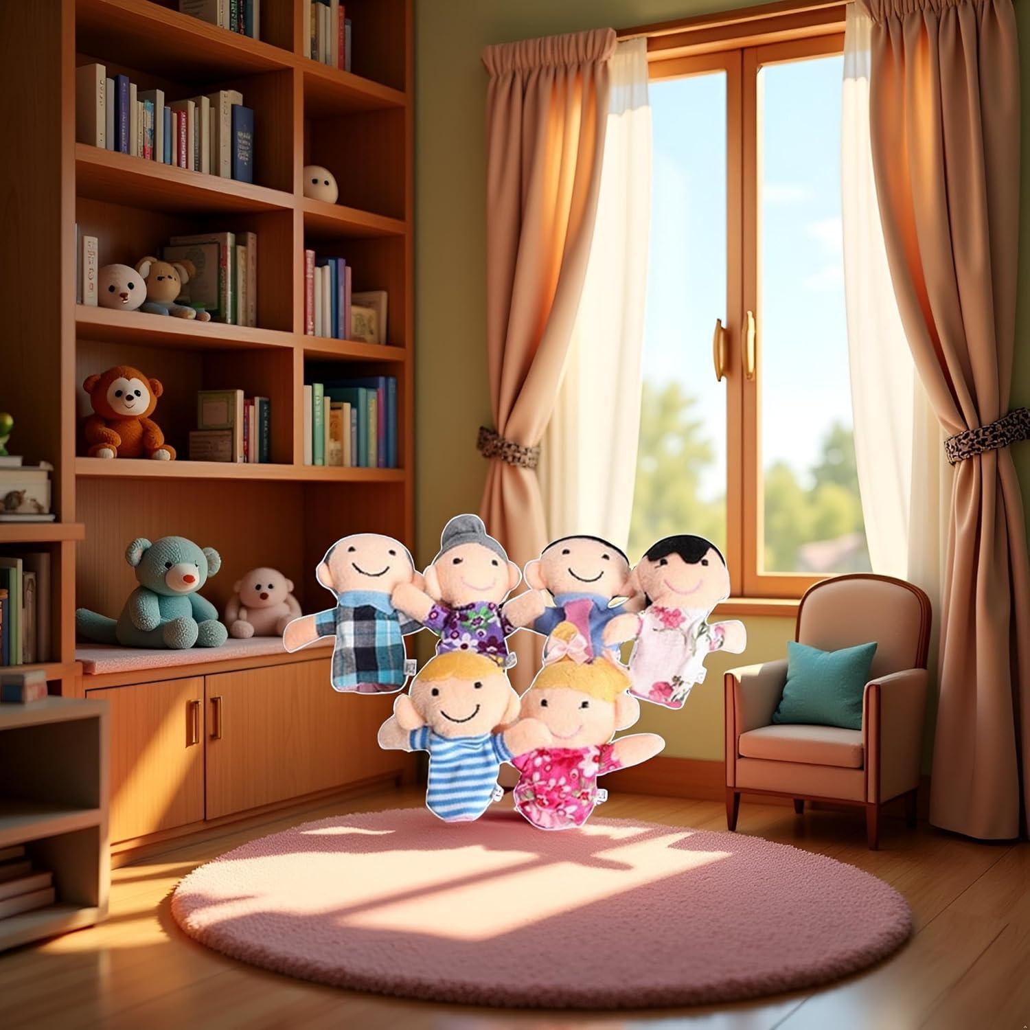 Juego de Títeres de Dedo Galepromot - 6 Piezas Familiares