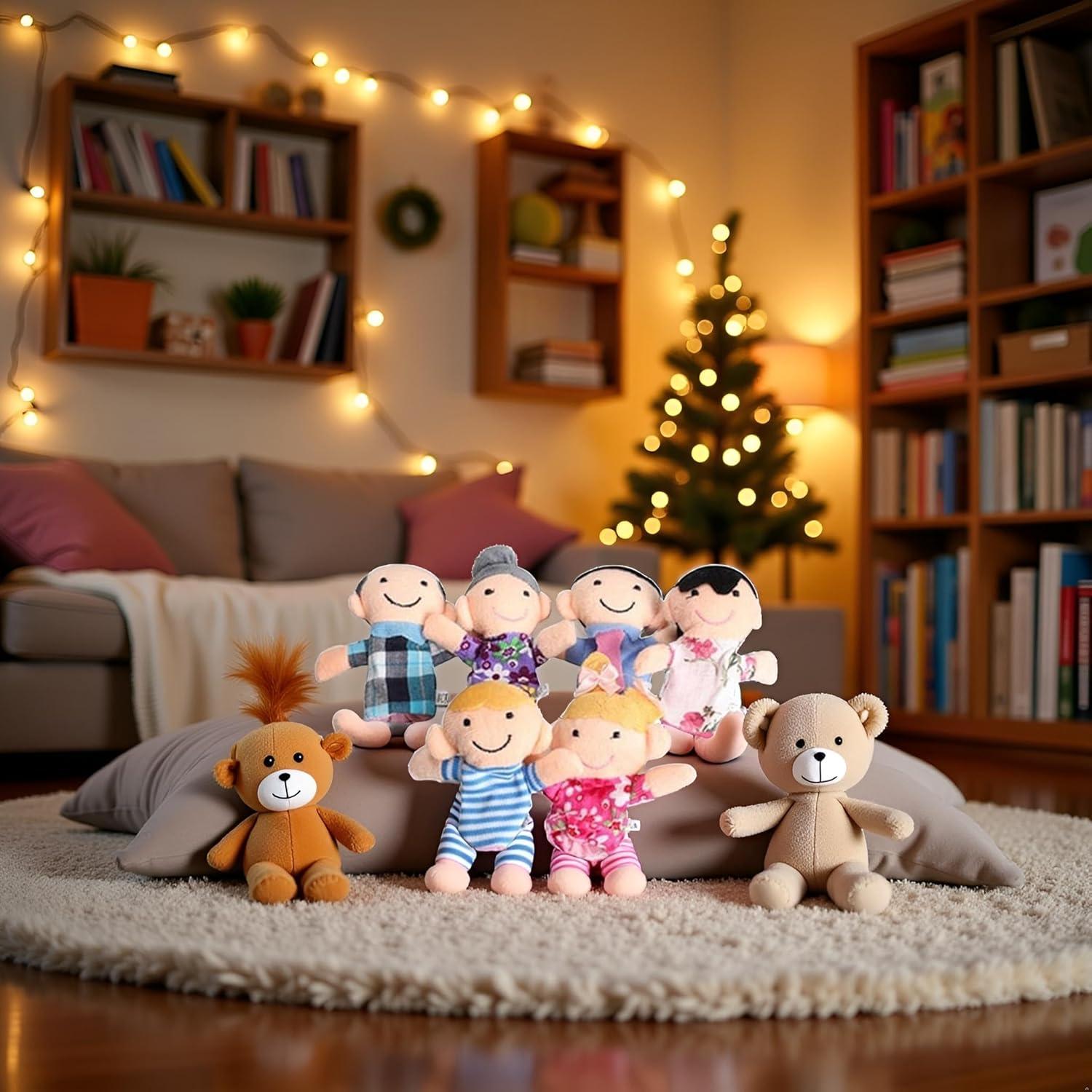 Juego de Títeres de Dedo Galepromot - 6 Piezas Familiares