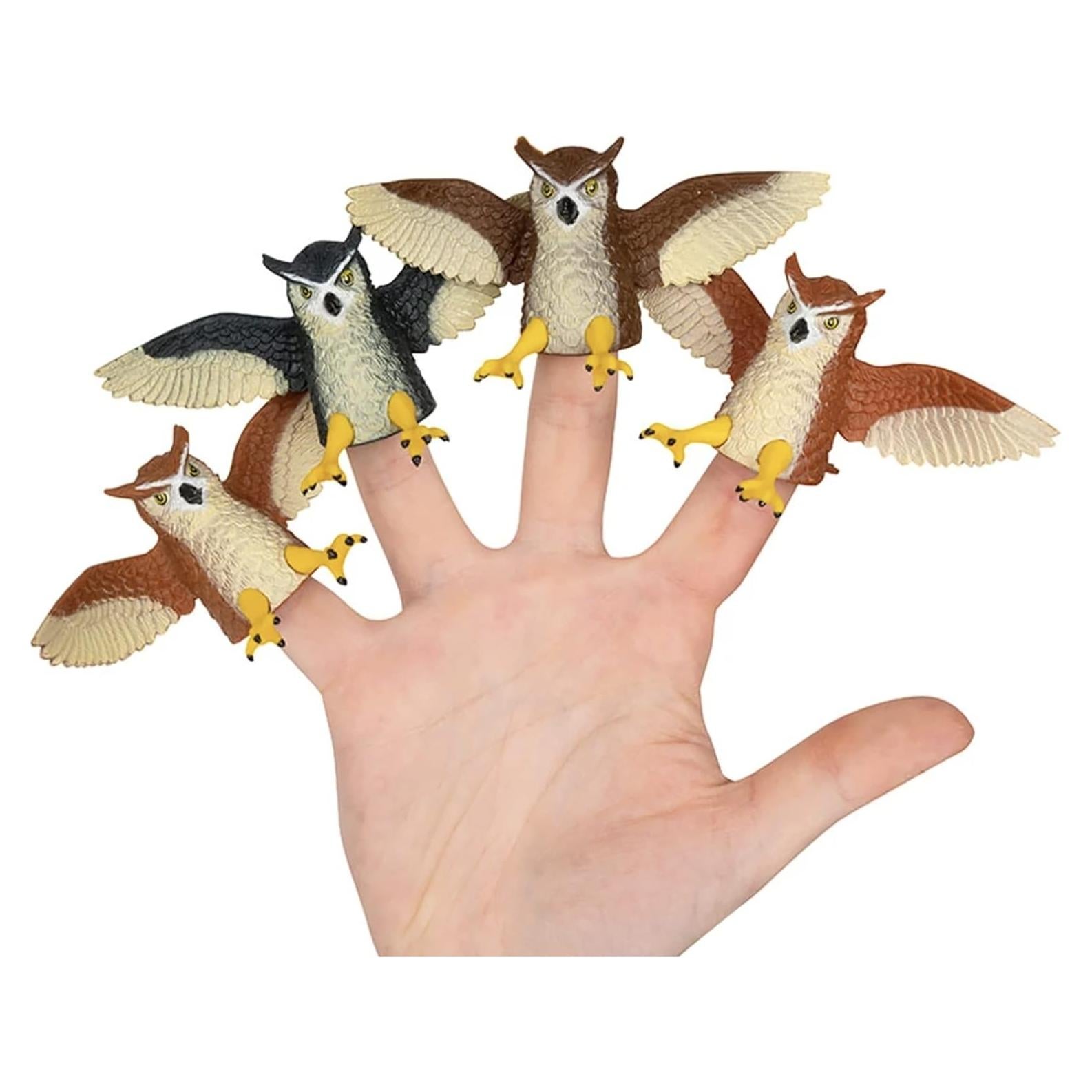 Títeres de dedo de búho Mcphee - Paquete de 4 unidades