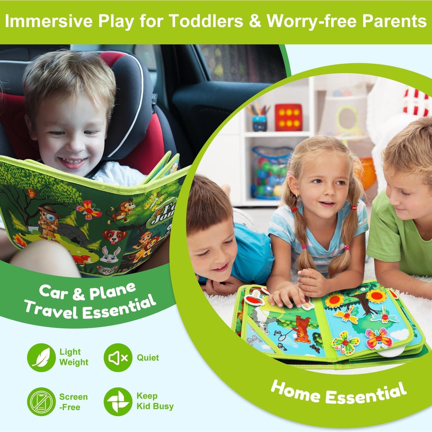 Libro Ocupado Montessori Kikiyaki Bosque 20 en 1 para Niños