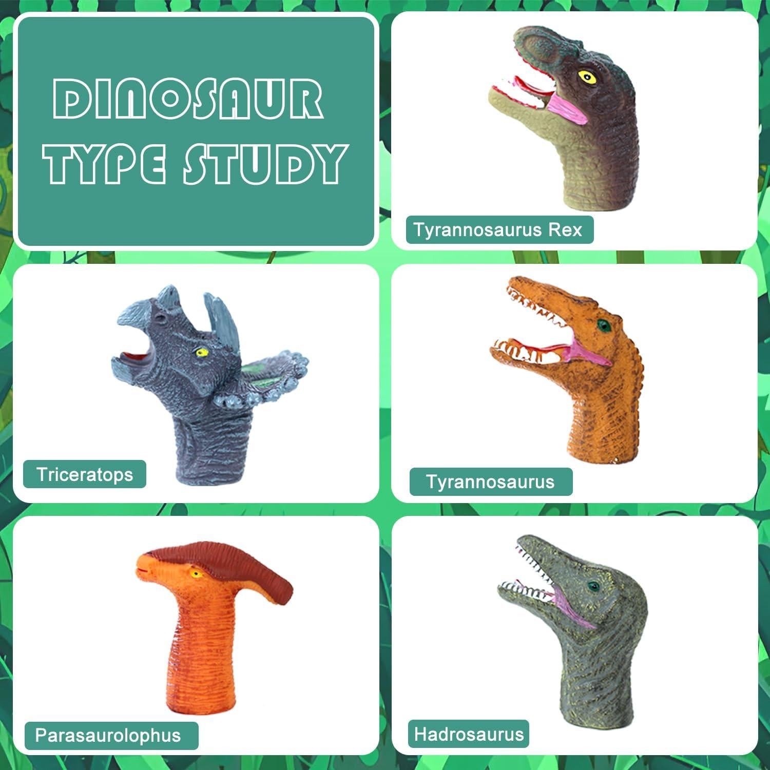 Set de 5 Títeres de Dedo de Dinosaurio CALEST para Niños