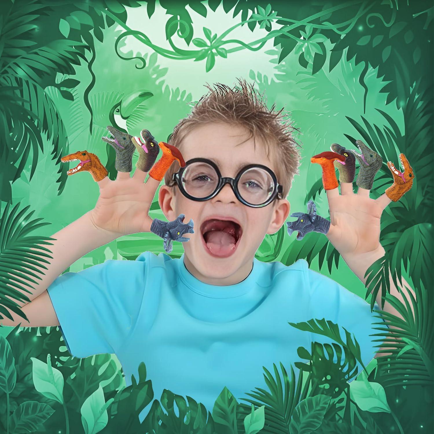 Set de 5 Títeres de Dedo de Dinosaurio CALEST para Niños