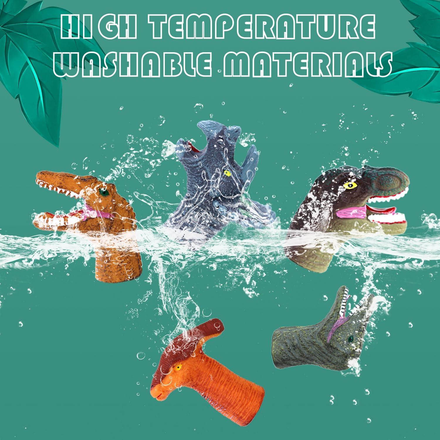 Set de 5 Títeres de Dedo de Dinosaurio CALEST para Niños