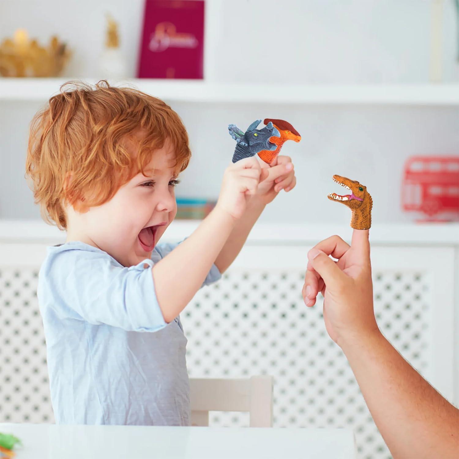 Set de 5 Títeres de Dedo de Dinosaurio CALEST para Niños