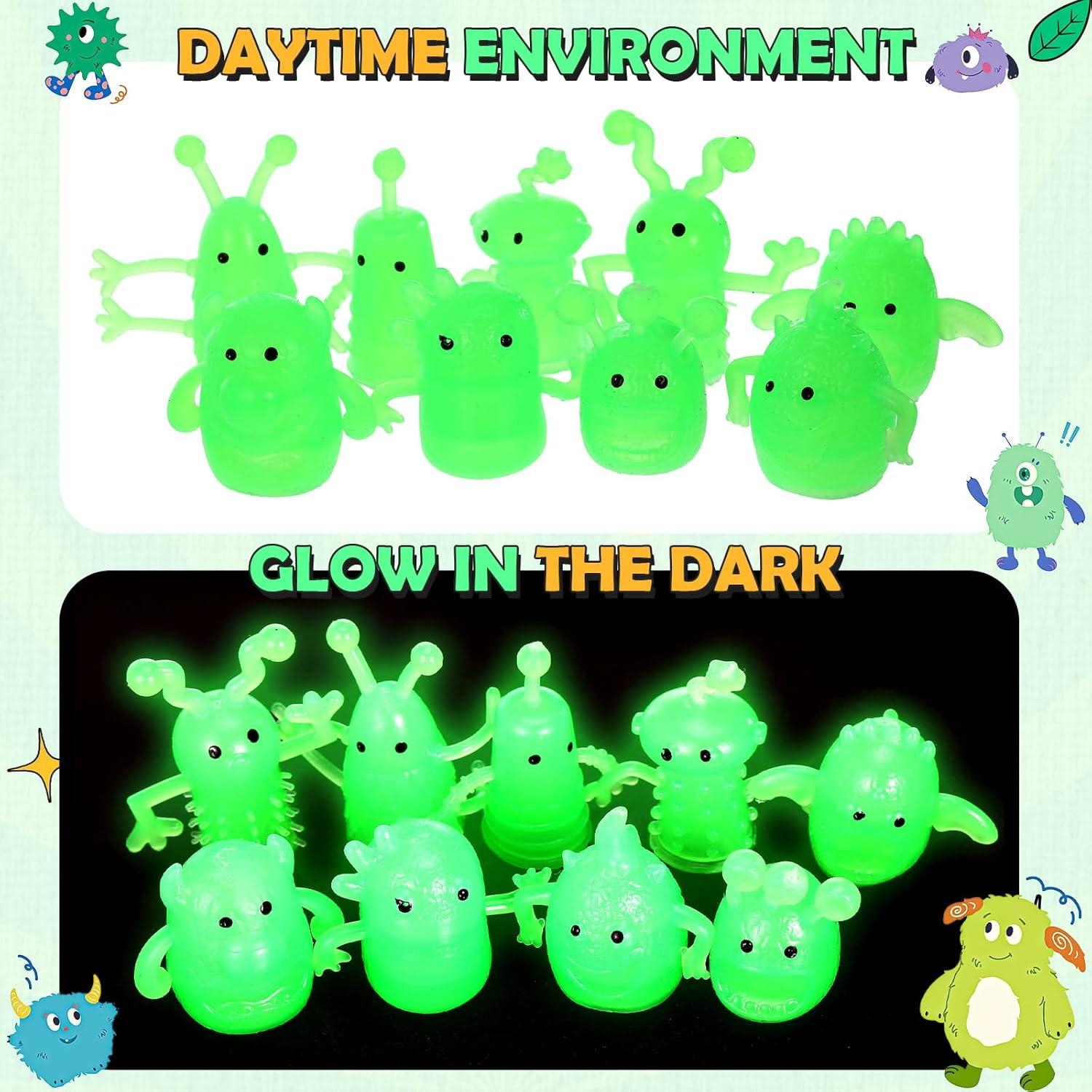 30 Muñecos de Dedo Brillantes Soulchen - Juguetes de Goma para Niños