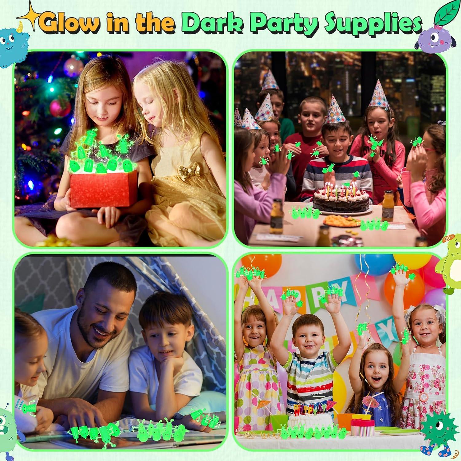 30 Muñecos de Dedo Brillantes Soulchen - Juguetes de Goma para Niños