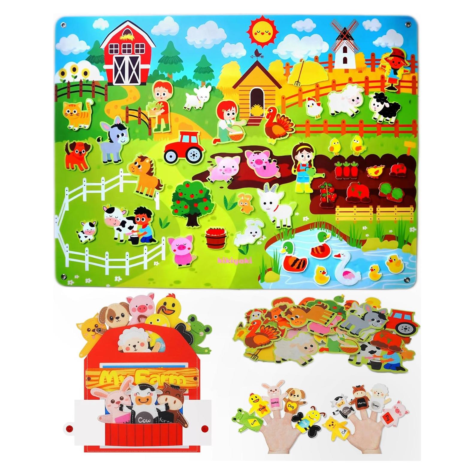 Juego Educativo de Granja Kikiyaki con Marionetas de Dedos