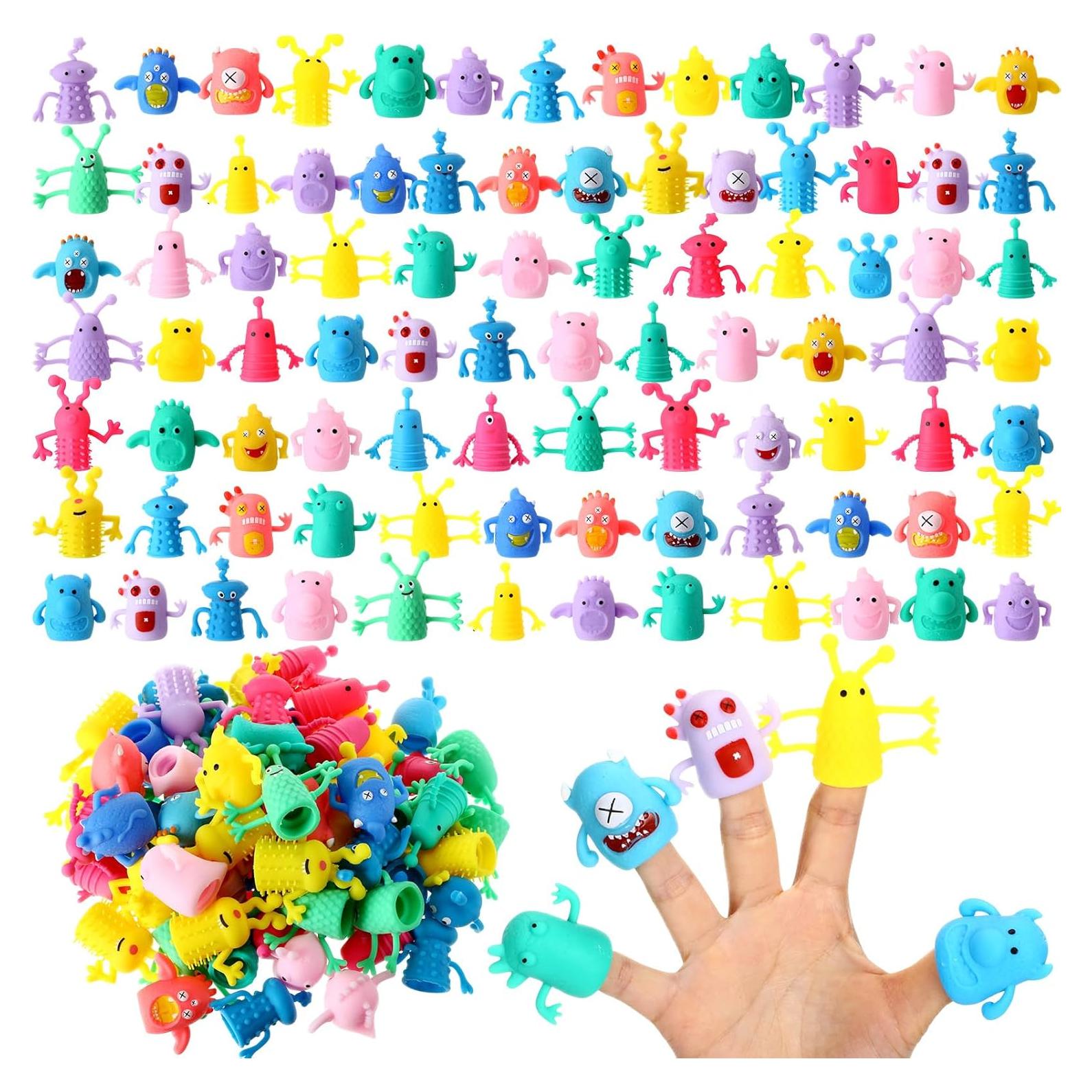 120 Juguetes de Títeres de Dedo Monstruos Halloscume 6x5cm