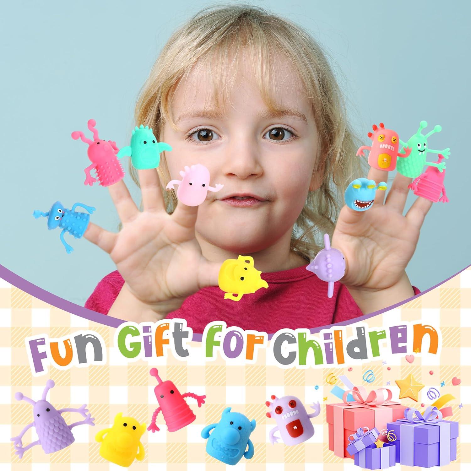 120 Juguetes de Títeres de Dedo Monstruos Halloscume 6x5cm