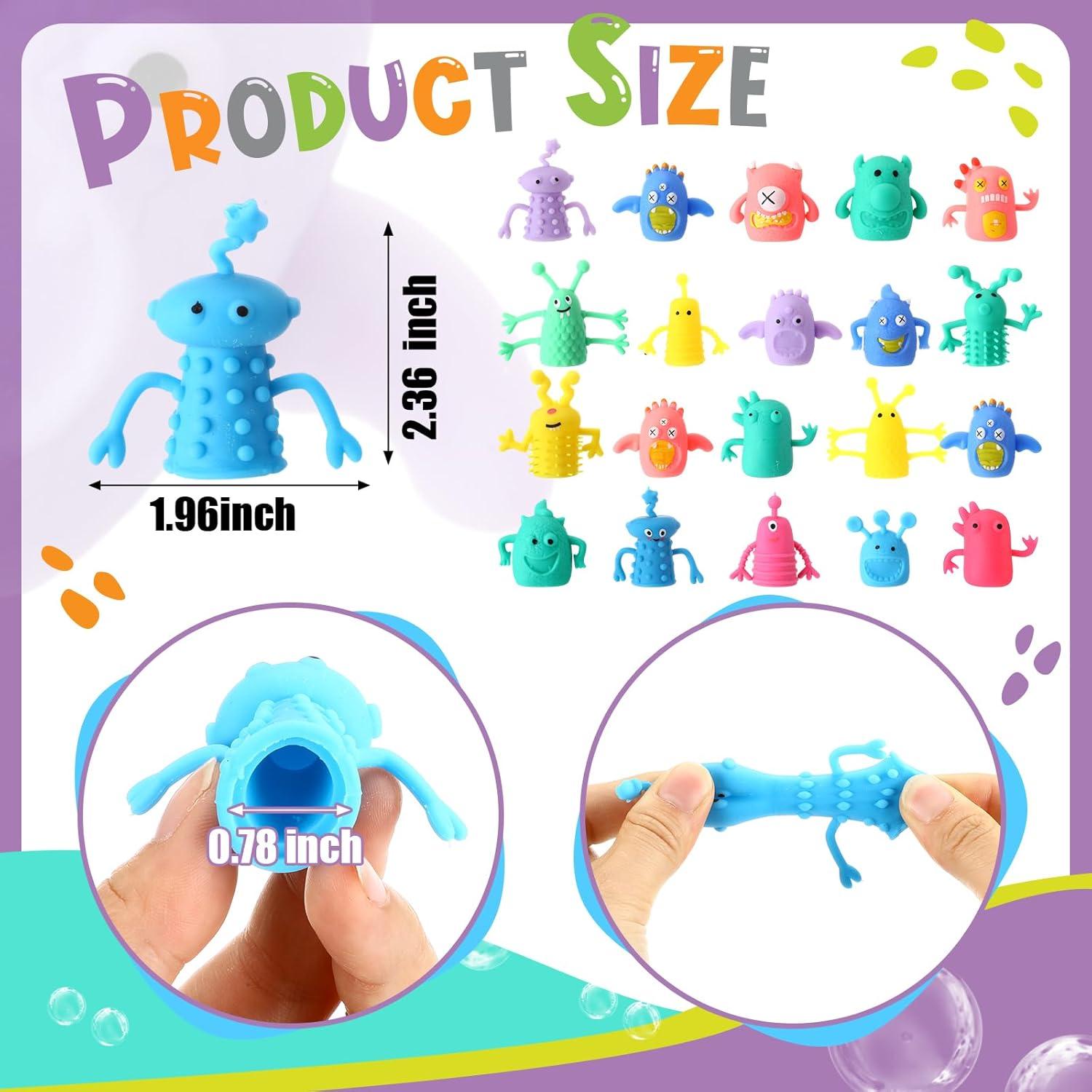 120 Juguetes de Títeres de Dedo Monstruos Halloscume 6x5cm