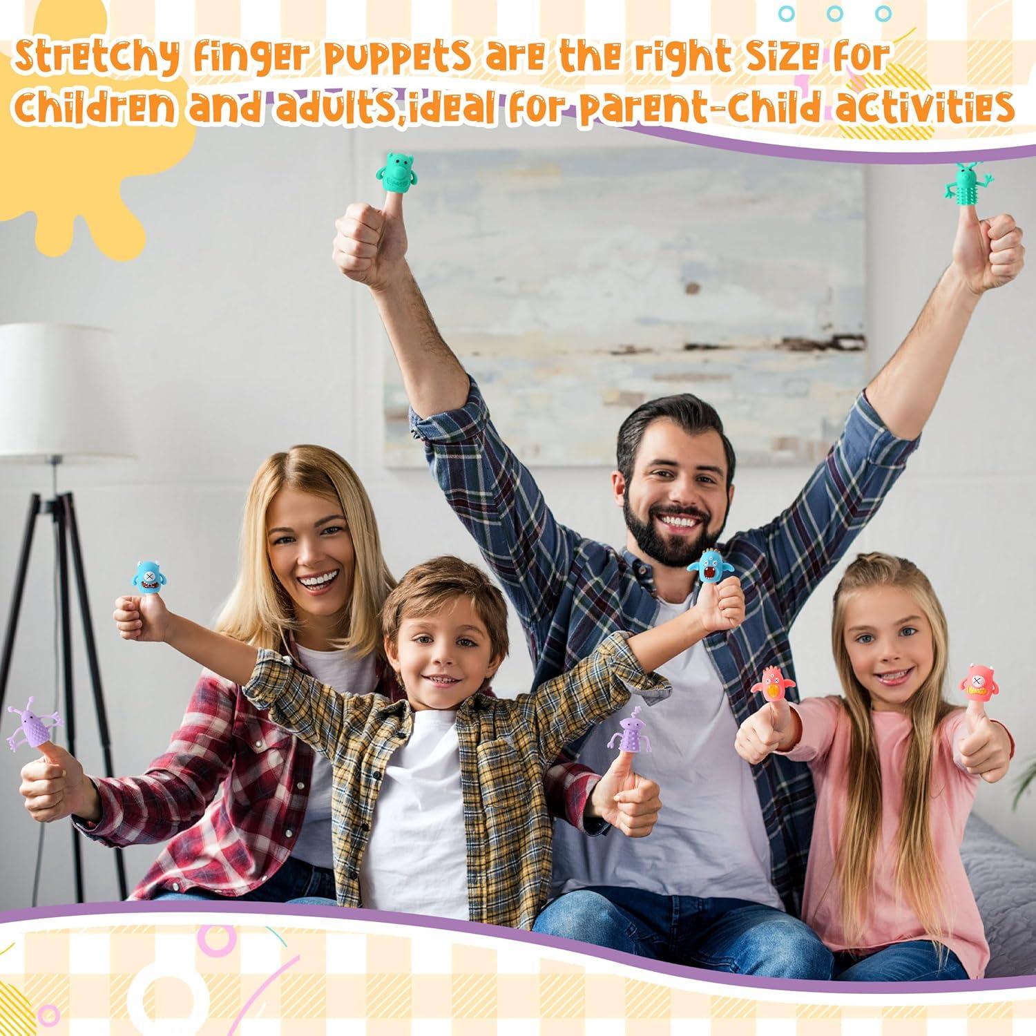 120 Juguetes de Títeres de Dedo Monstruos Halloscume 6x5cm