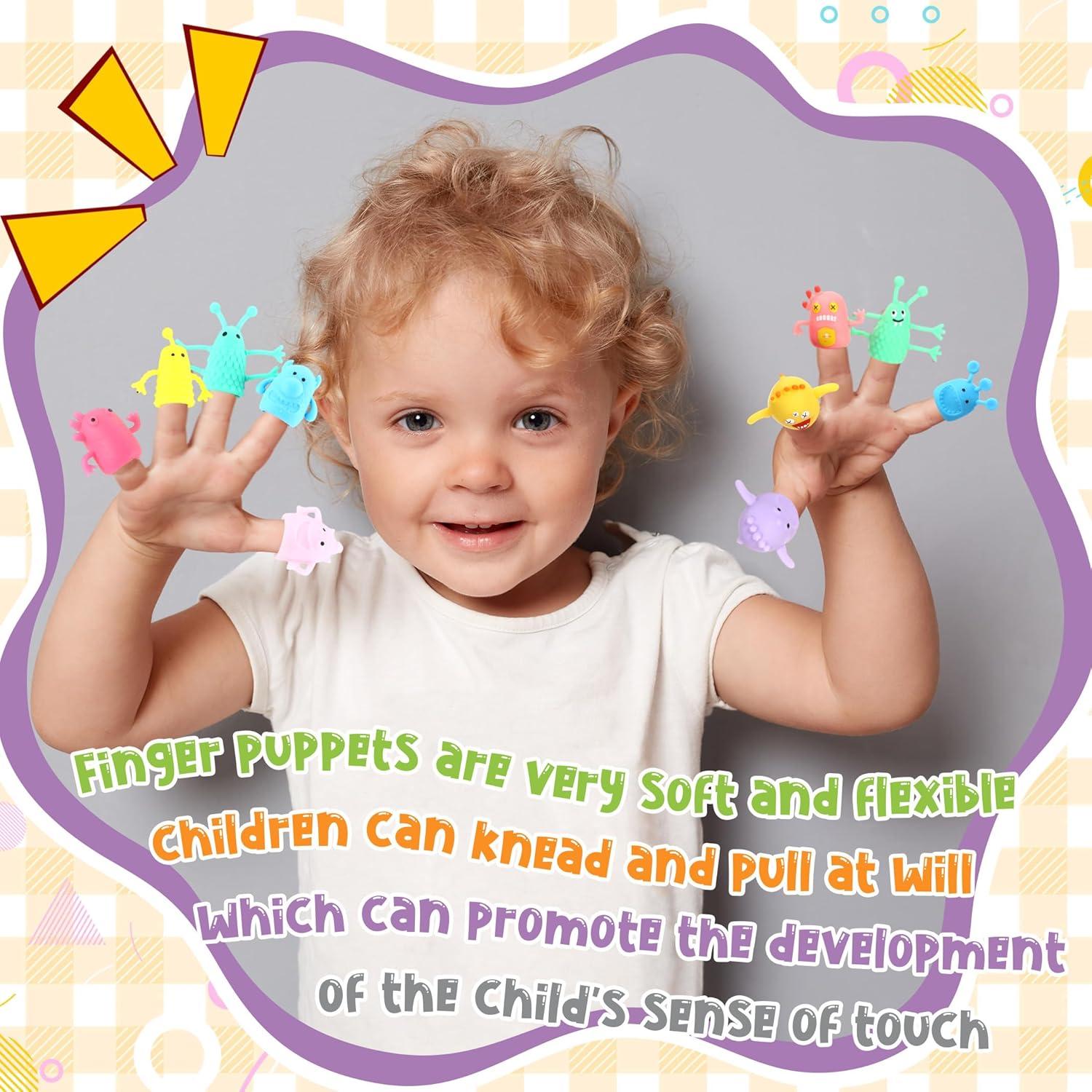 120 Juguetes de Títeres de Dedo Monstruos Halloscume 6x5cm