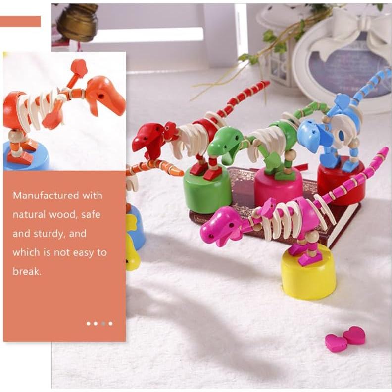 Juguetes de Dinosaurios de Madera Toyvian - 2 Piezas