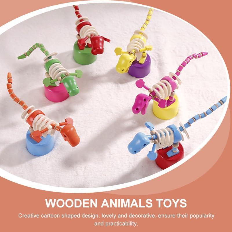 Juguetes de Dinosaurios de Madera Toyvian - 2 Piezas