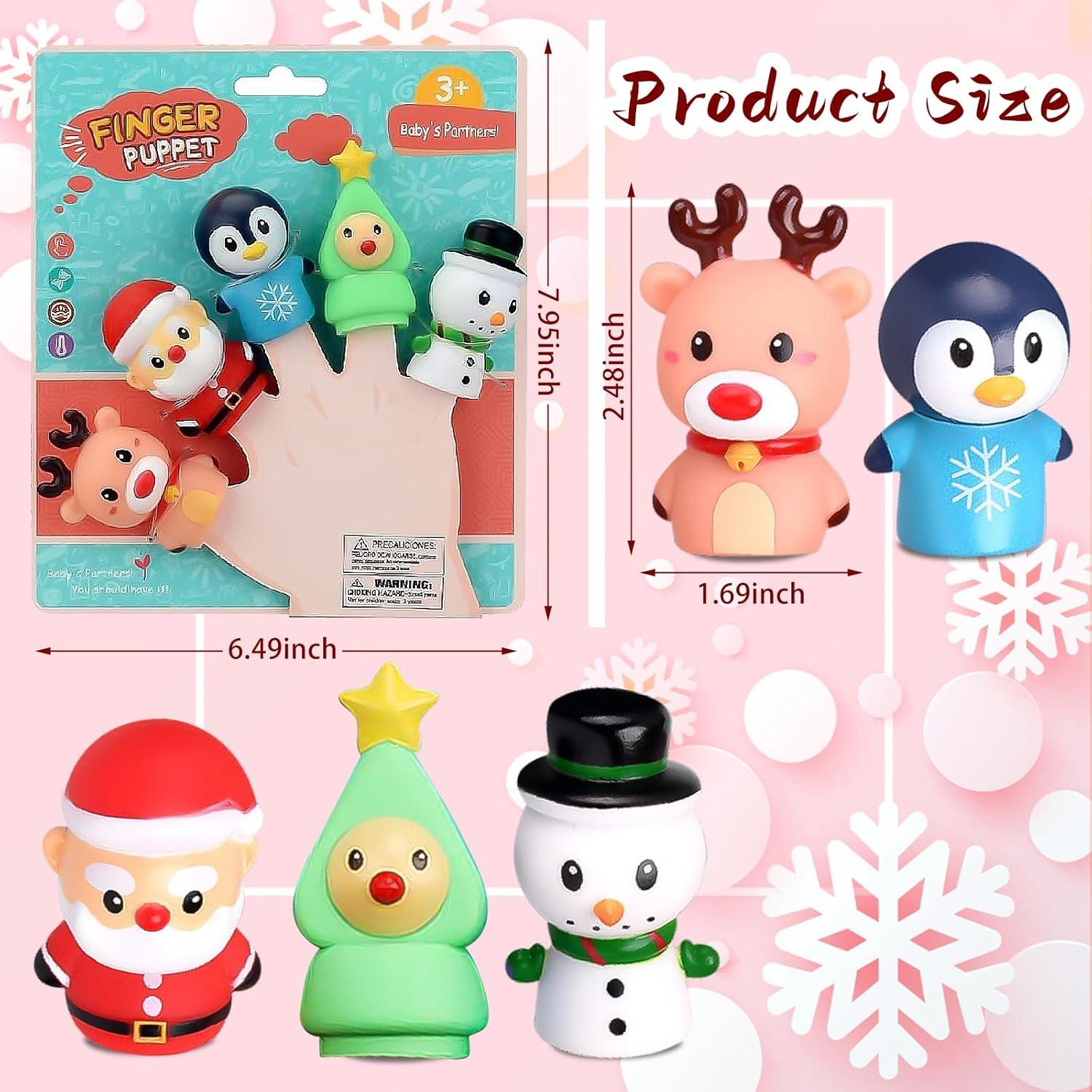 Juguetes de Dedos Navidad CCINEE 5 Piezas Alce Santa Claus