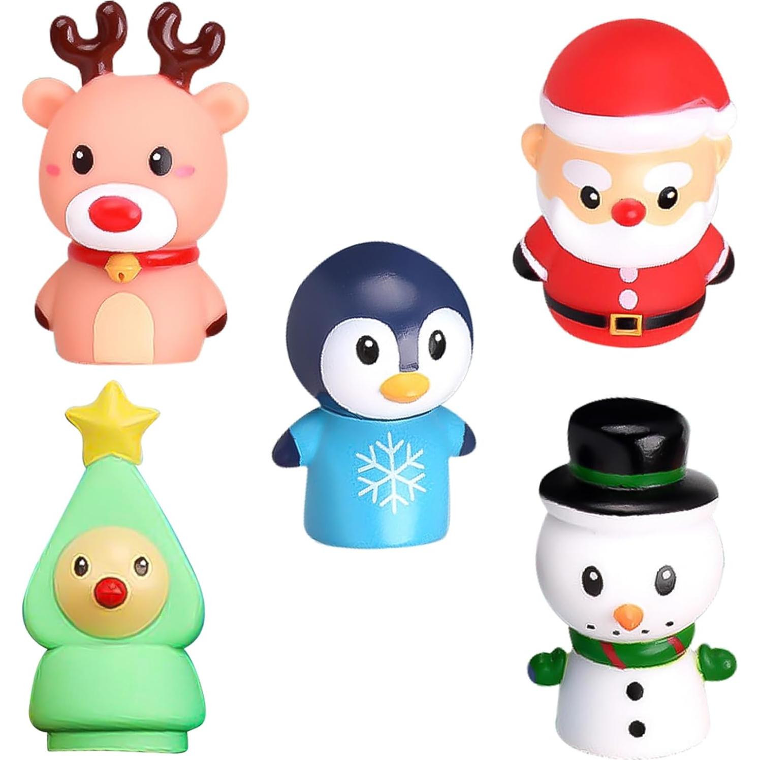 Juguetes de Dedos Navidad CCINEE 5 Piezas Alce Santa Claus