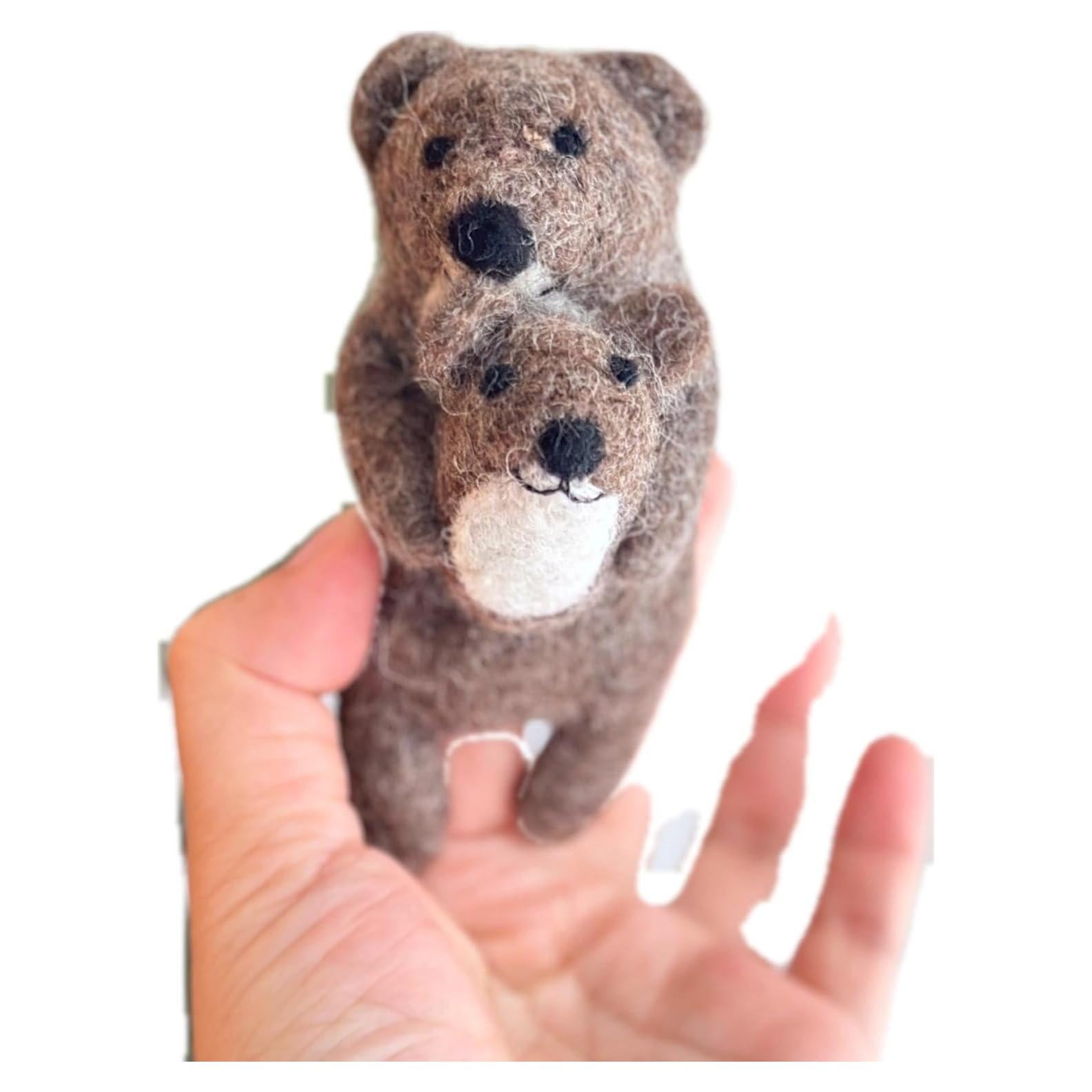 Títere de dedo de nutria de río americana Ganapati Crafts 10 cm