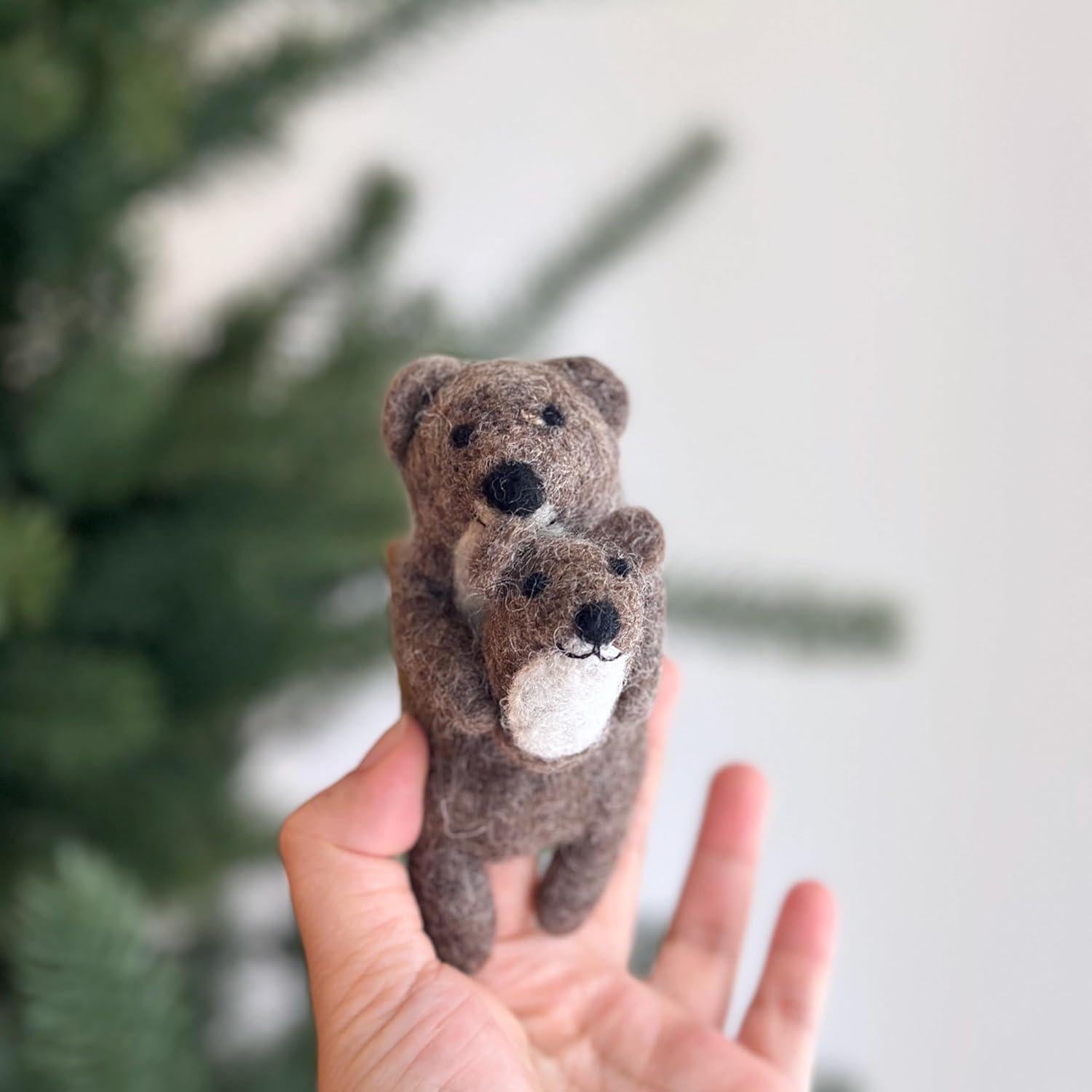 Títere de dedo de nutria de río americana Ganapati Crafts 10 cm