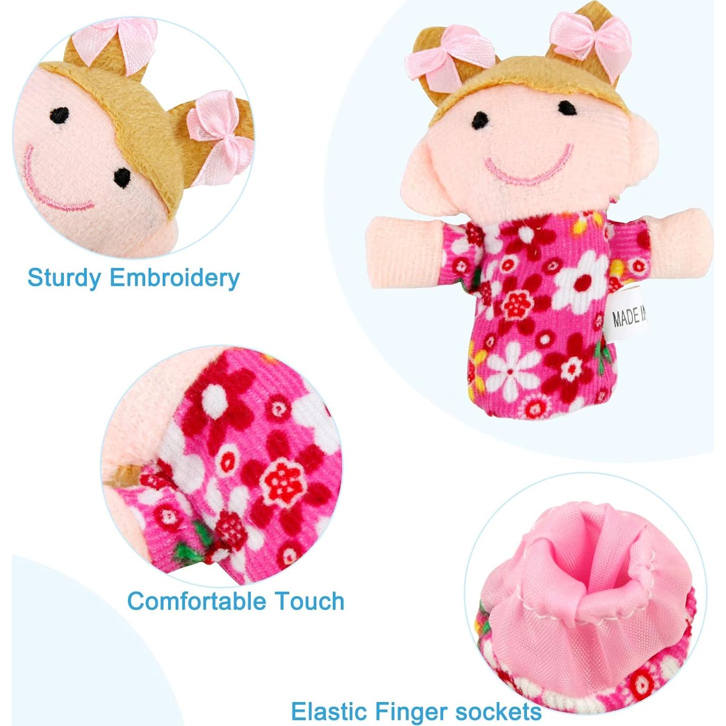 Títeres de Dedo para Niños Sealive 16 PCS Suave Terciopelo