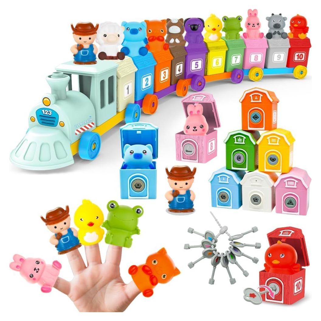 Juguetes Montessori Kimicare de Animales de Granja 10 Piezas