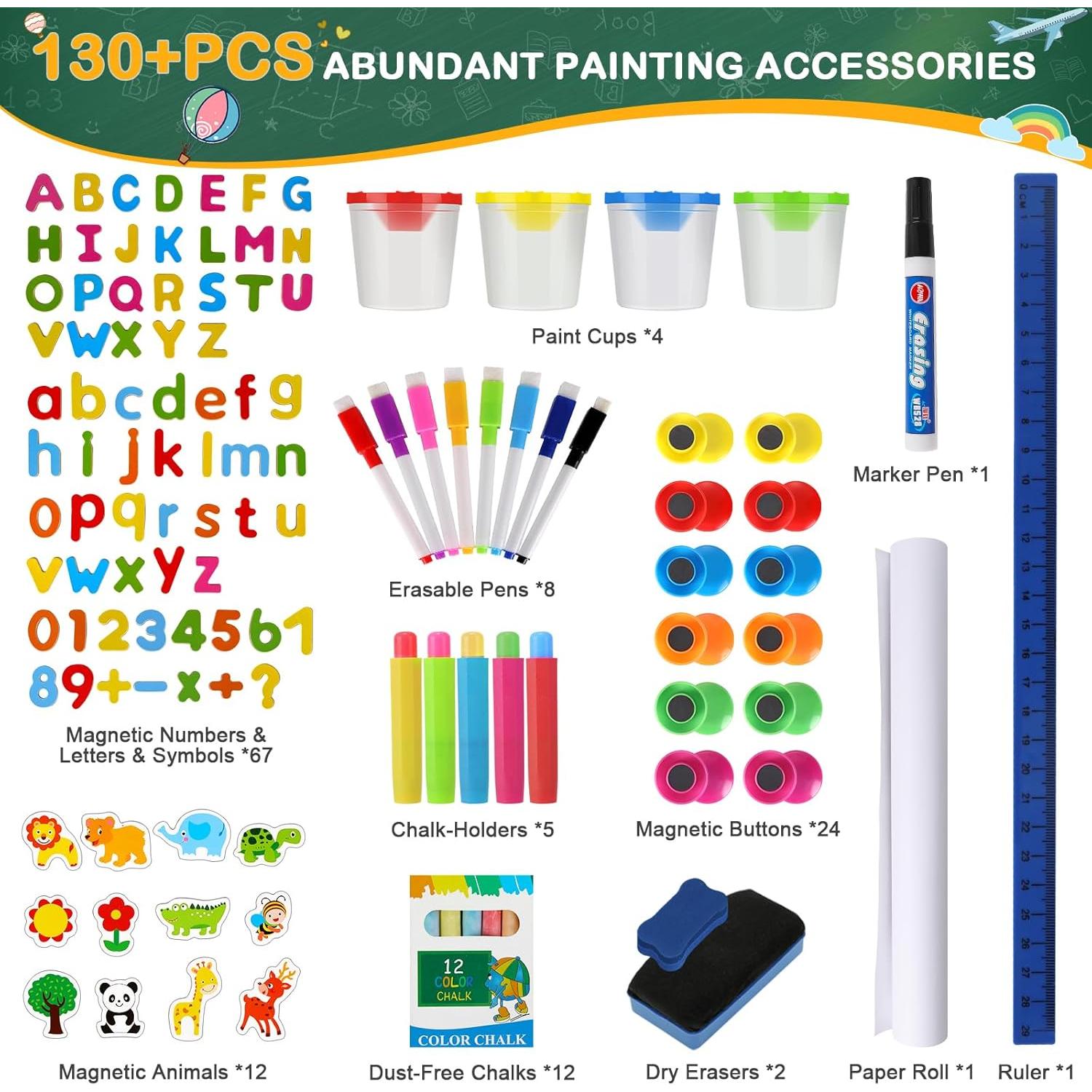 Caballete de Arte Ajustable RenFox para Niños 2-12 Años