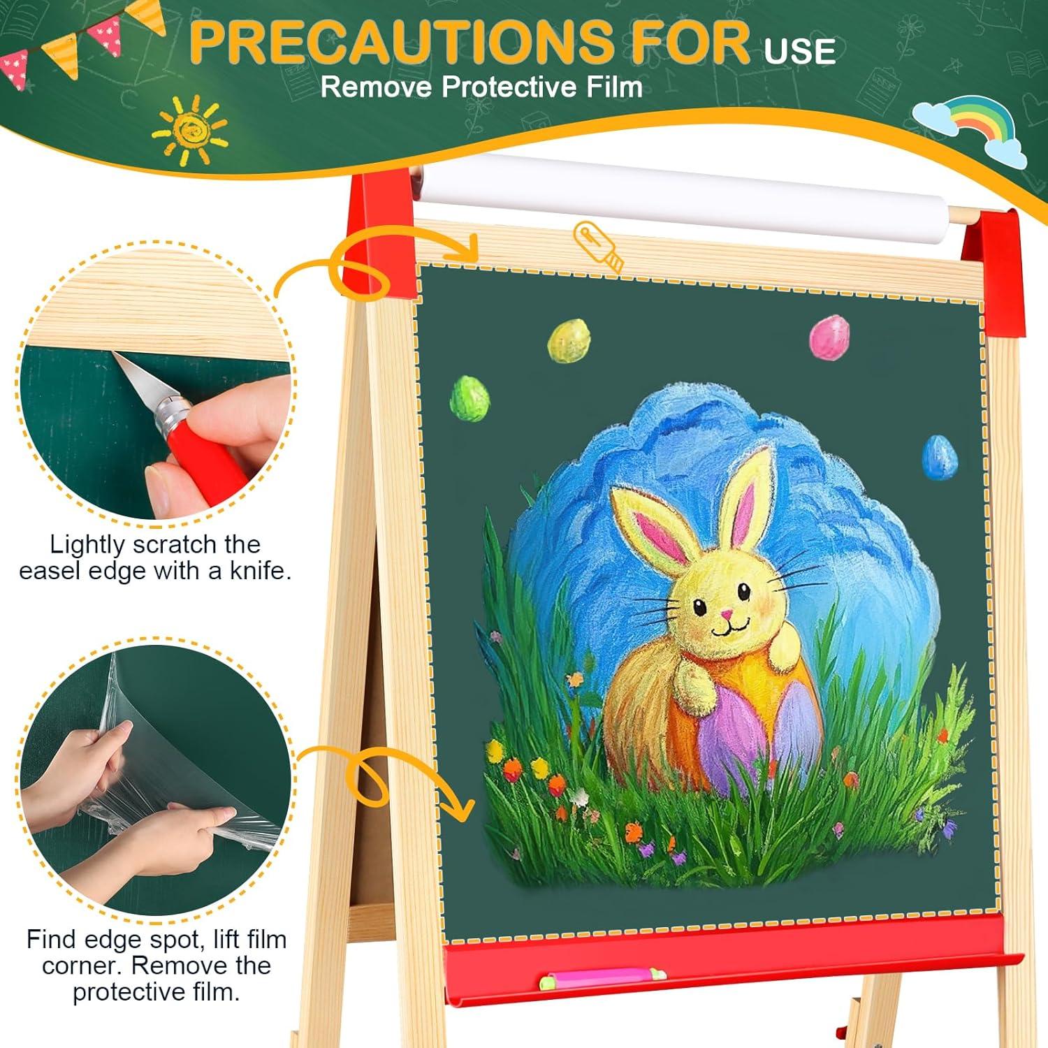 Caballete de Arte Ajustable RenFox para Niños 2-12 Años