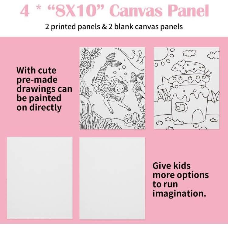 Juego de Pintura Falling in Art 44 PCS Caballete Rosa