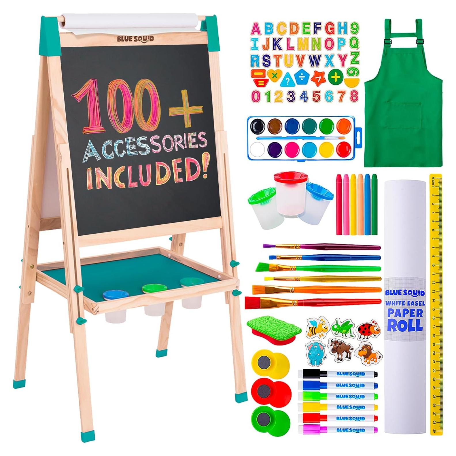 Caballete de Arte Blue Squid Verde Ajustable +100 Accesorios