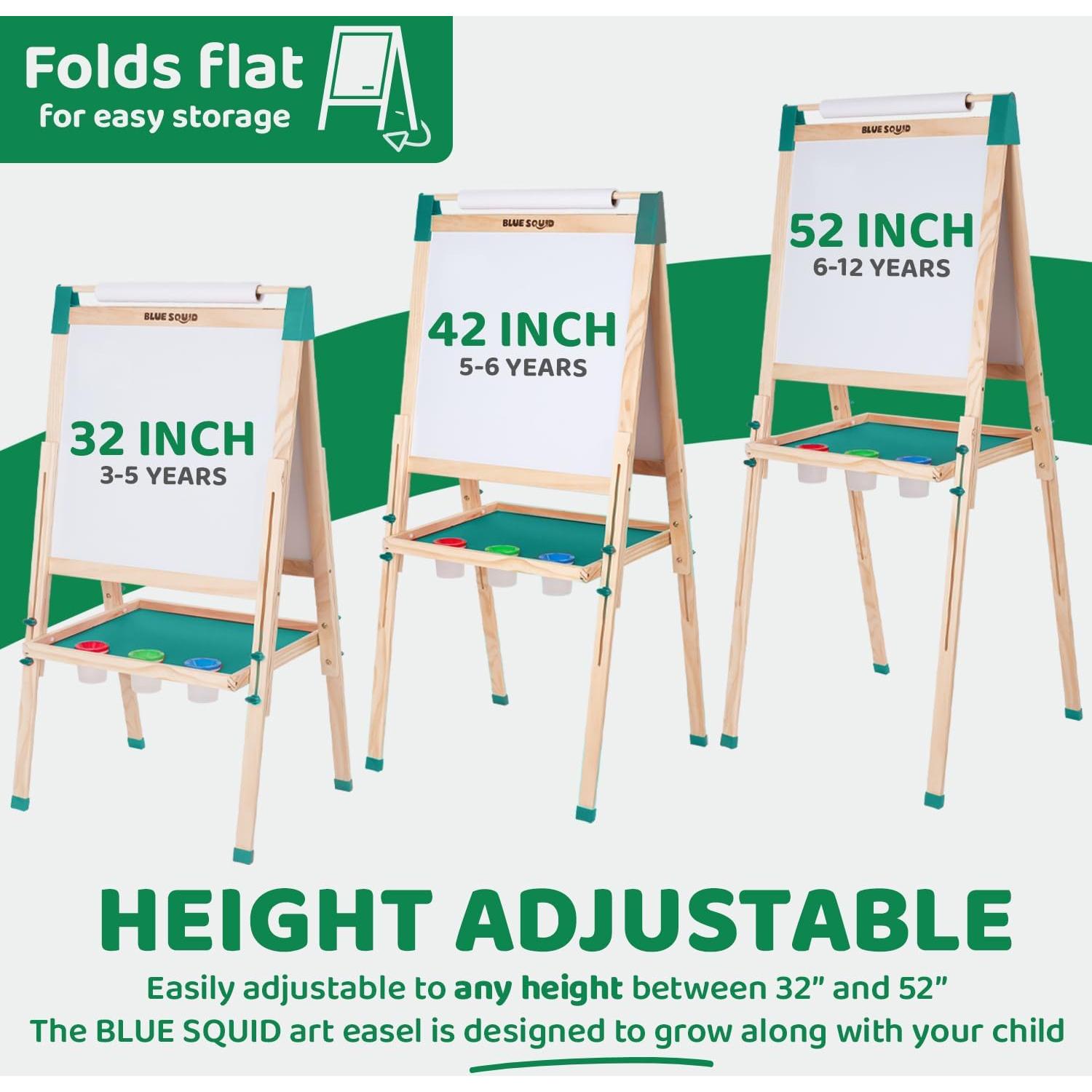 Caballete de Arte Blue Squid Verde Ajustable +100 Accesorios