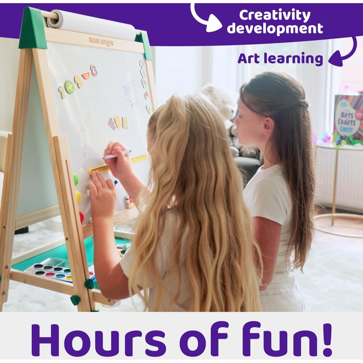 Caballete de Arte Blue Squid Verde Ajustable +100 Accesorios