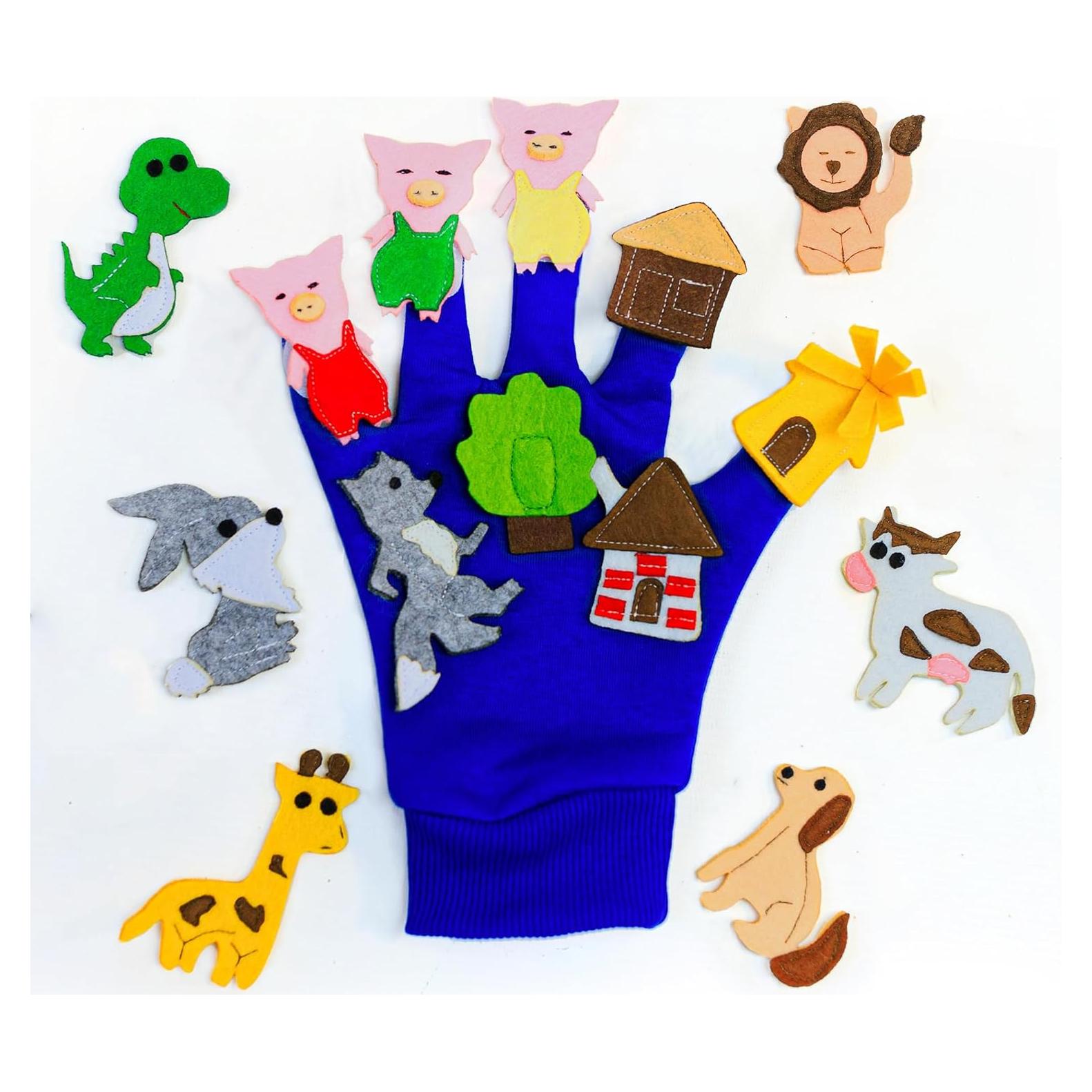 Juego de 14 Marionetas de Mano Handicraft para Niños